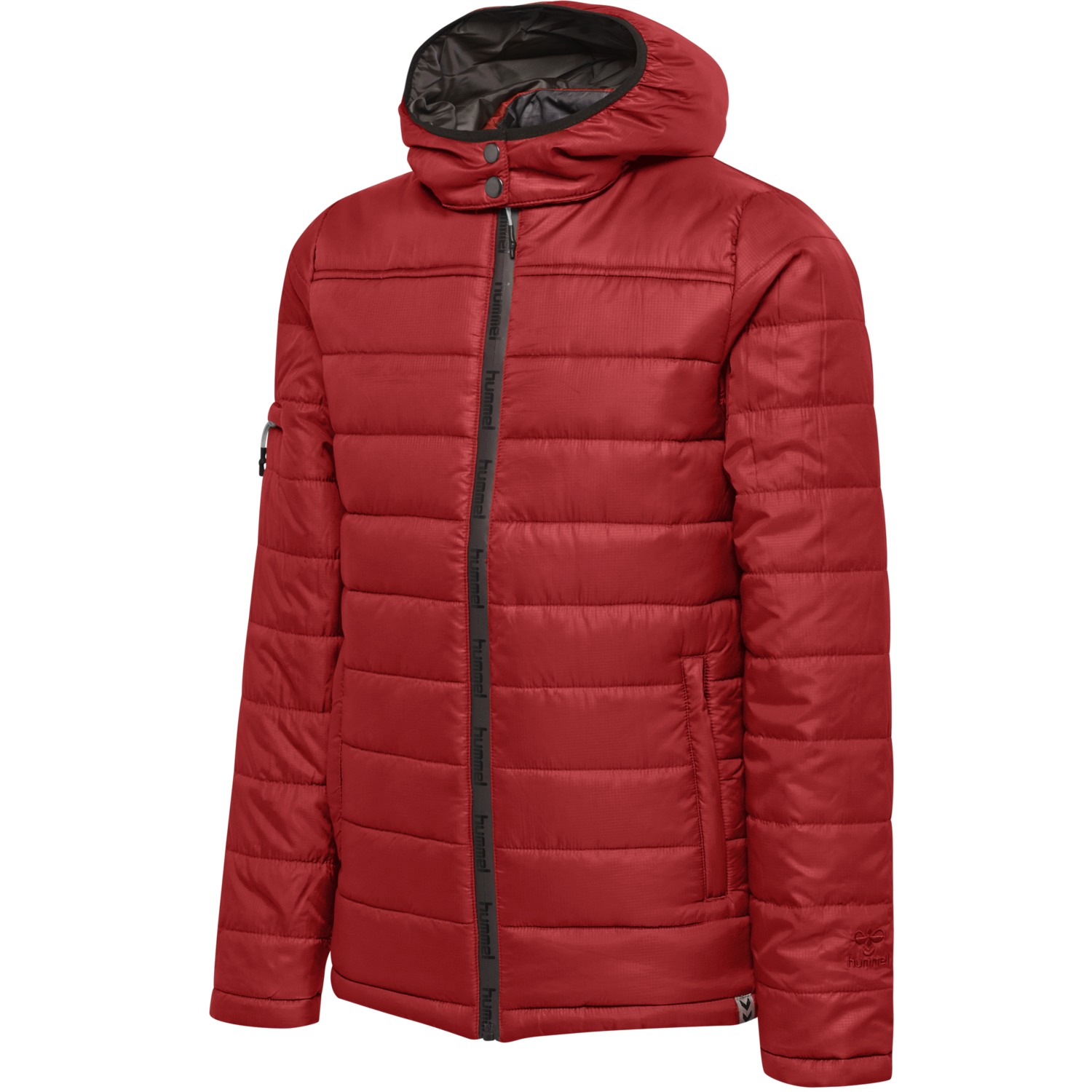 hmlNORTH QUILTED HOOD JACKET KIDS, TRUE RED, packshot