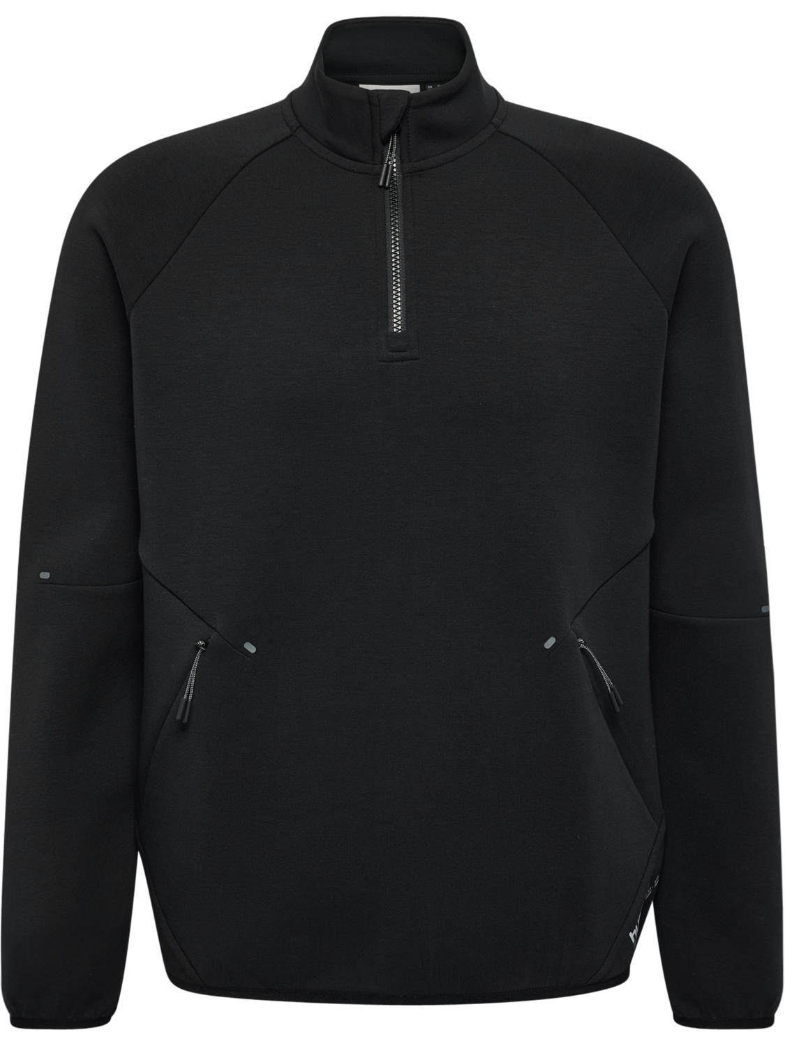 hmlTECH FLEECE HALFZIP, BLACK, packshot