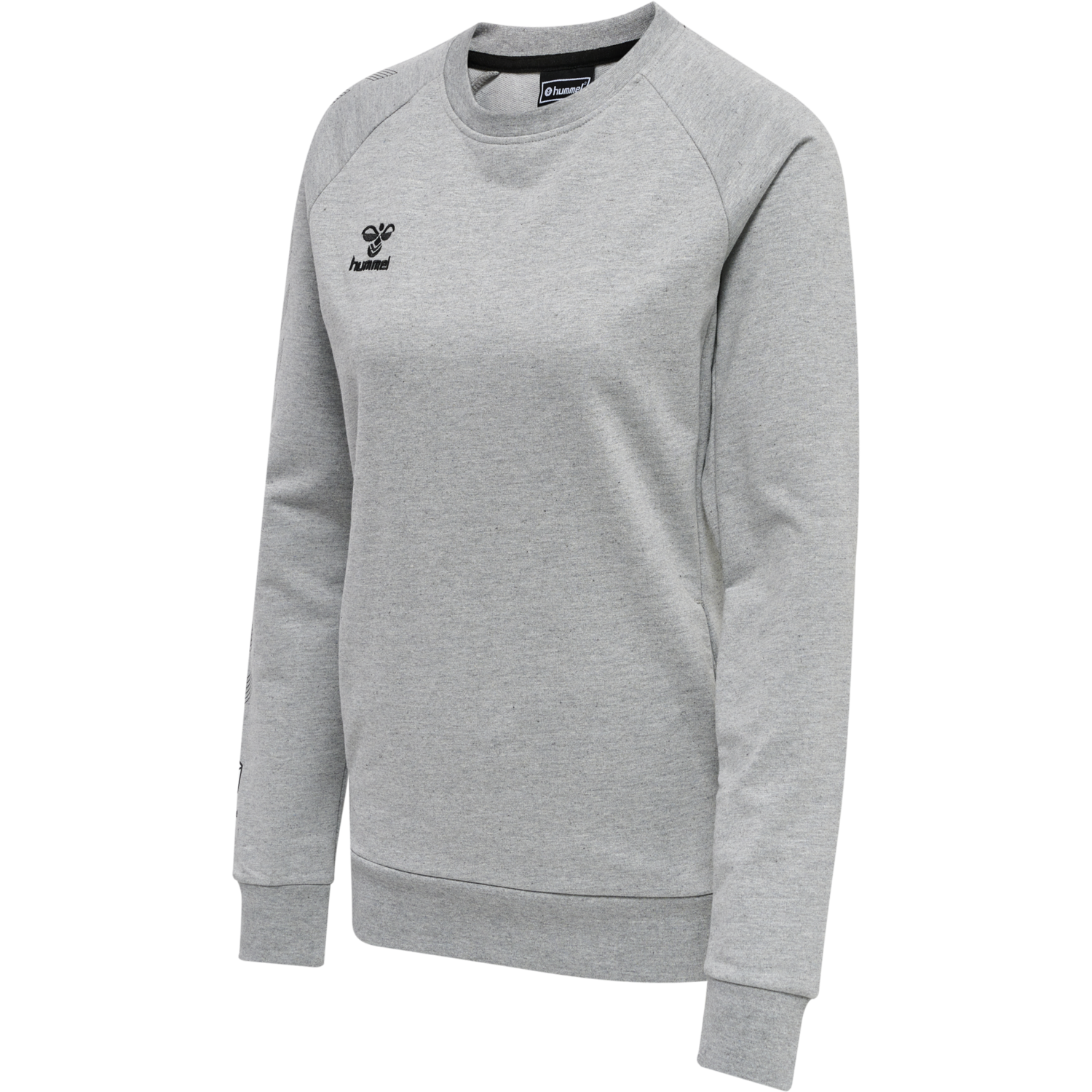 hmlMOVE GRID COTTON SWEATSHIRT WOMA, GREY MELANGE, packshot
