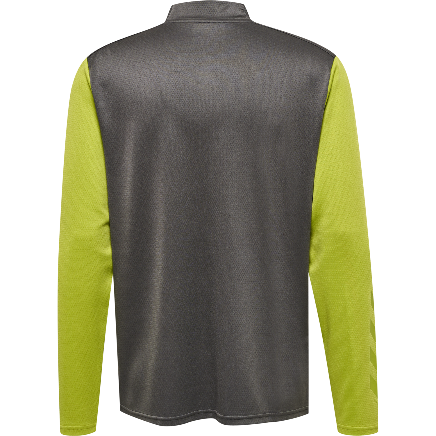 hmlONGRID 1/2 ZIP POLY SWEAT, FORGED IRON/DARK CITRON, packshot