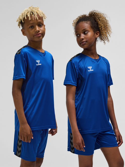 hmlAUTHENTIC PL JERSEY S/S KIDS, TRUE BLUE, model