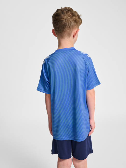 hmlJR GOAL AOP T-SHIRT S/S, LICHEN BLUE, model