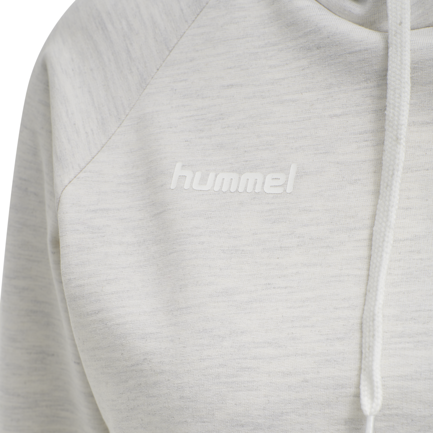 HUMMEL GO COTTON HOODIE WOMAN, EGRET MELANGE, packshot
