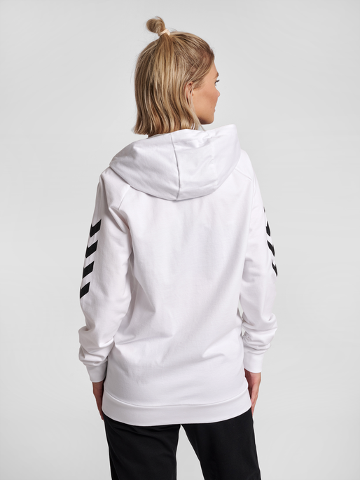 HUMMEL GO COTTON ZIP HOODIE WOMAN, WHITE, model