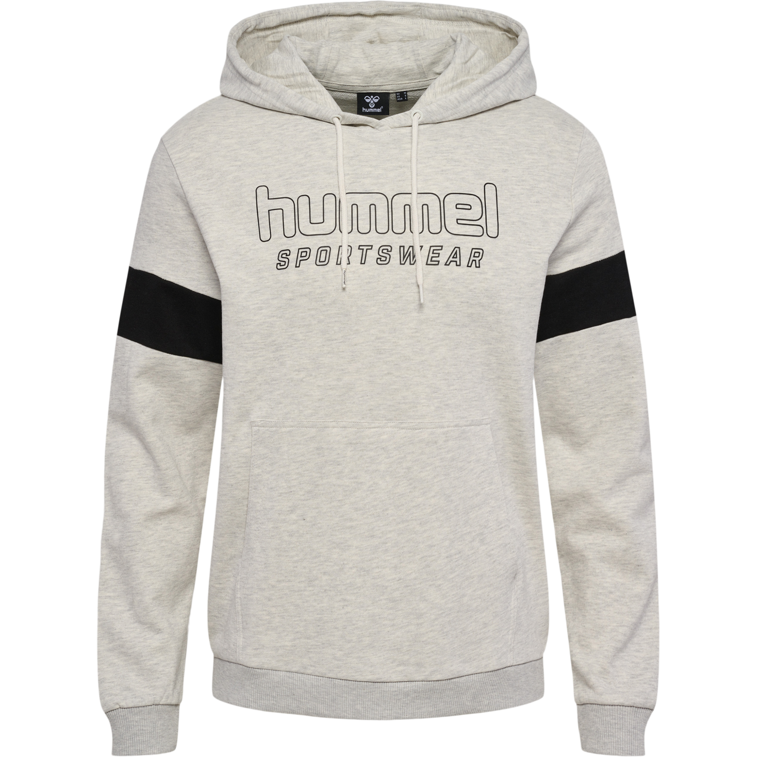 hmlLGC BRYCE HOODIE, TOFU MELANGE, packshot