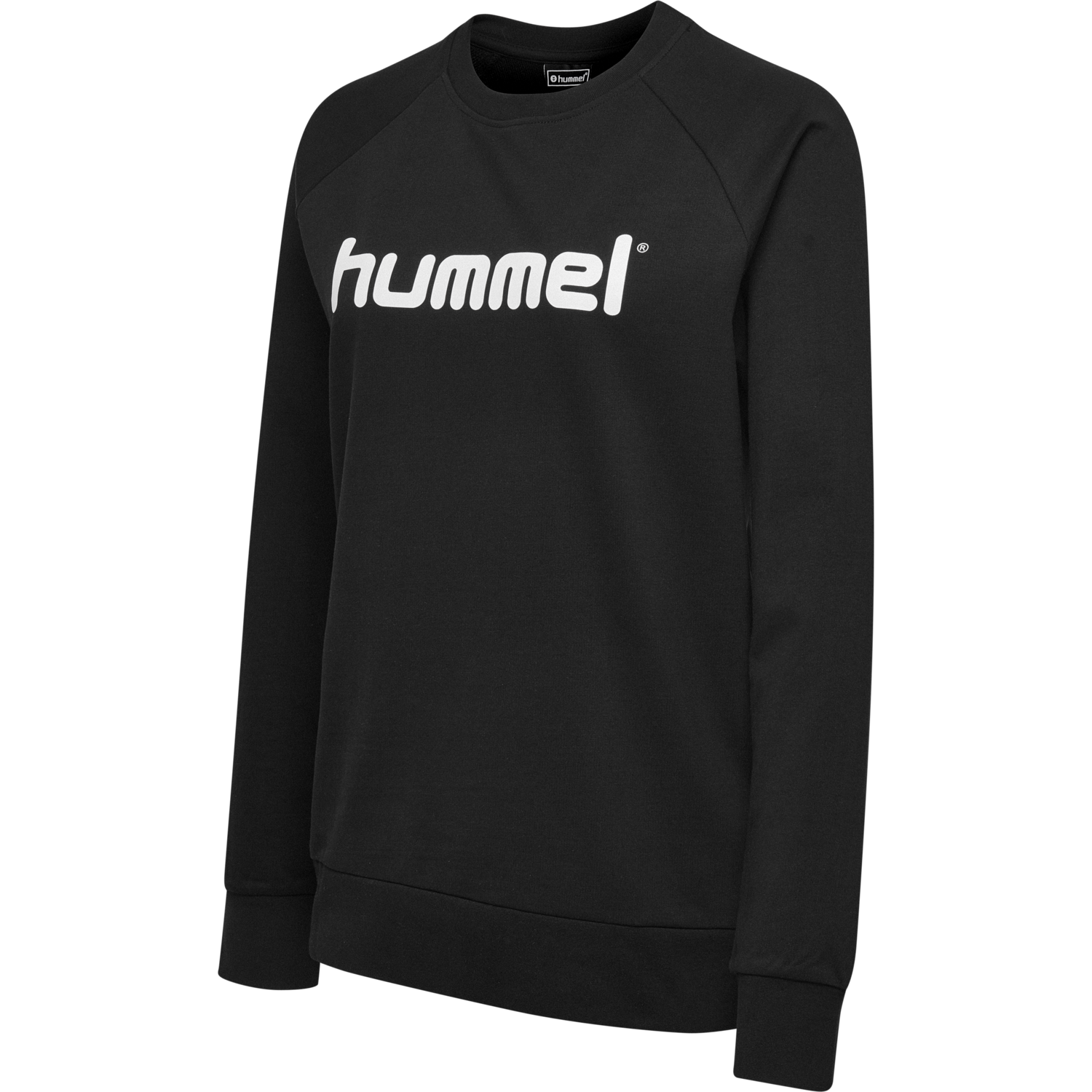 HUMMEL GO COTTON LOGO SWEATSHIRT WOMAN, BLACK, packshot