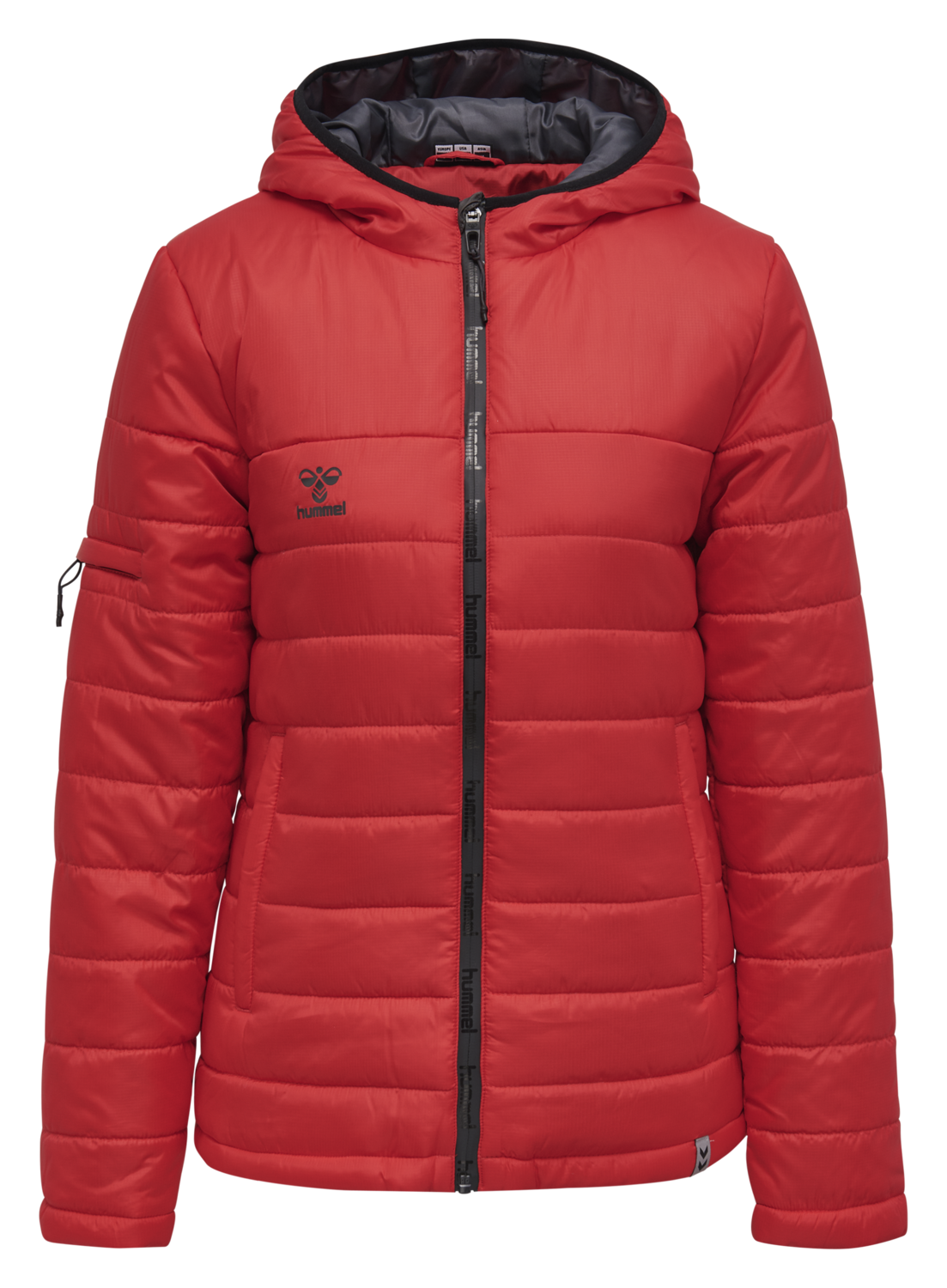hmlNORTH QUILTED HOOD JACKET WOMAN, TRUE RED, packshot