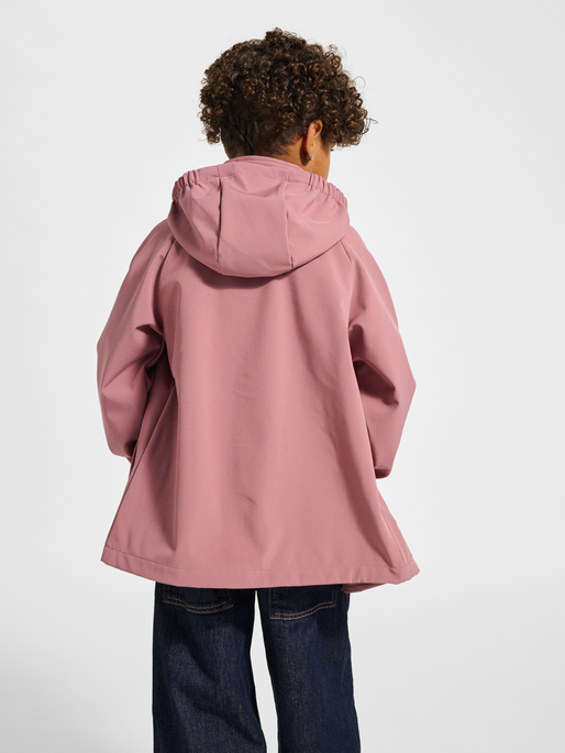 hmlJR LOOSE SOFTSHELL JACKET, WISTFUL MAUVE, model