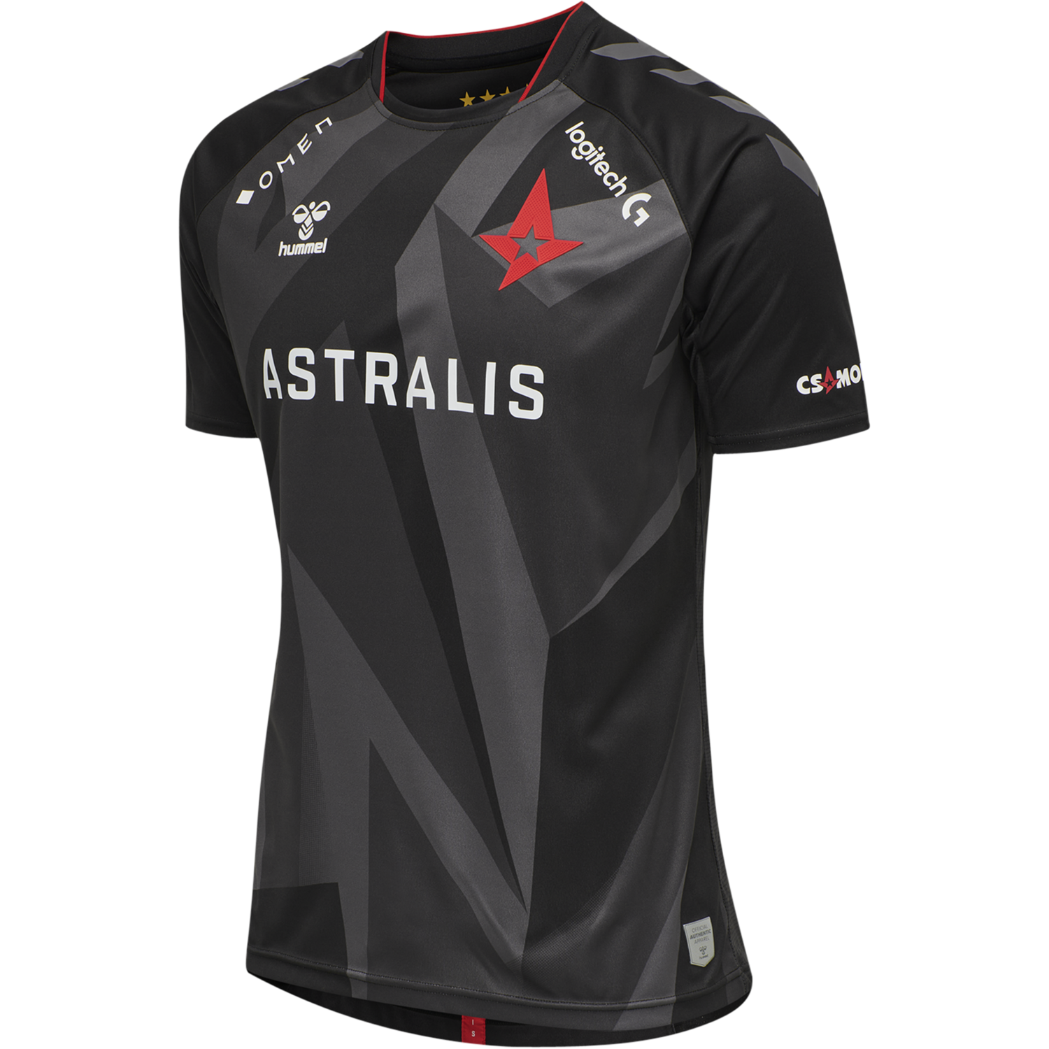 ASTRALIS 20/21 GAME JERSEY S/S_KIDS, BLACK W/LOGO, packshot