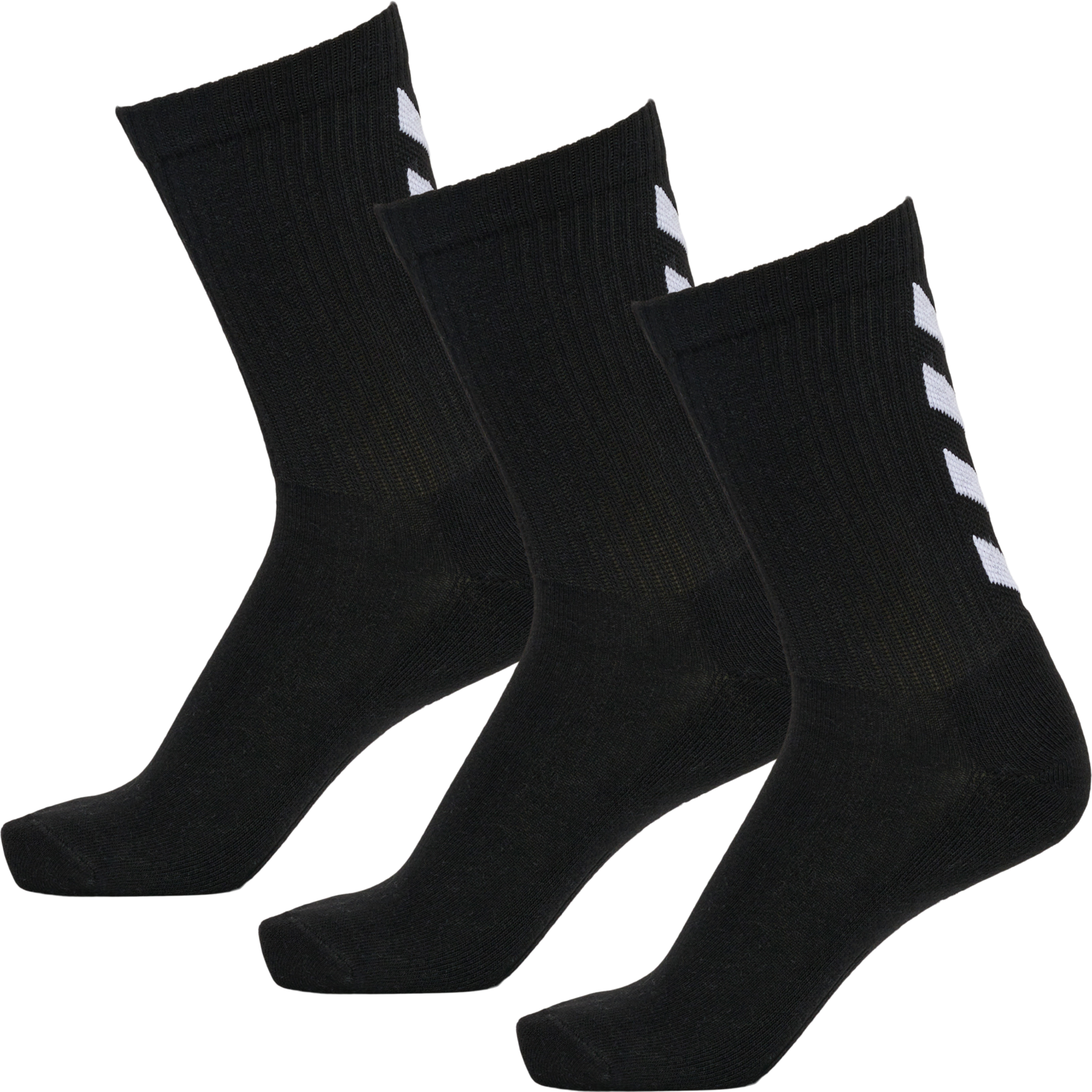 FUNDAMENTAL 3-PACK SOCK, BLACK, packshot