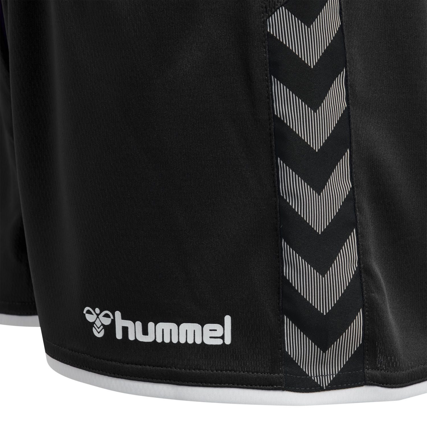 hmlAUTHENTIC POLY SHORTS WOMAN, BLACK/WHITE, packshot