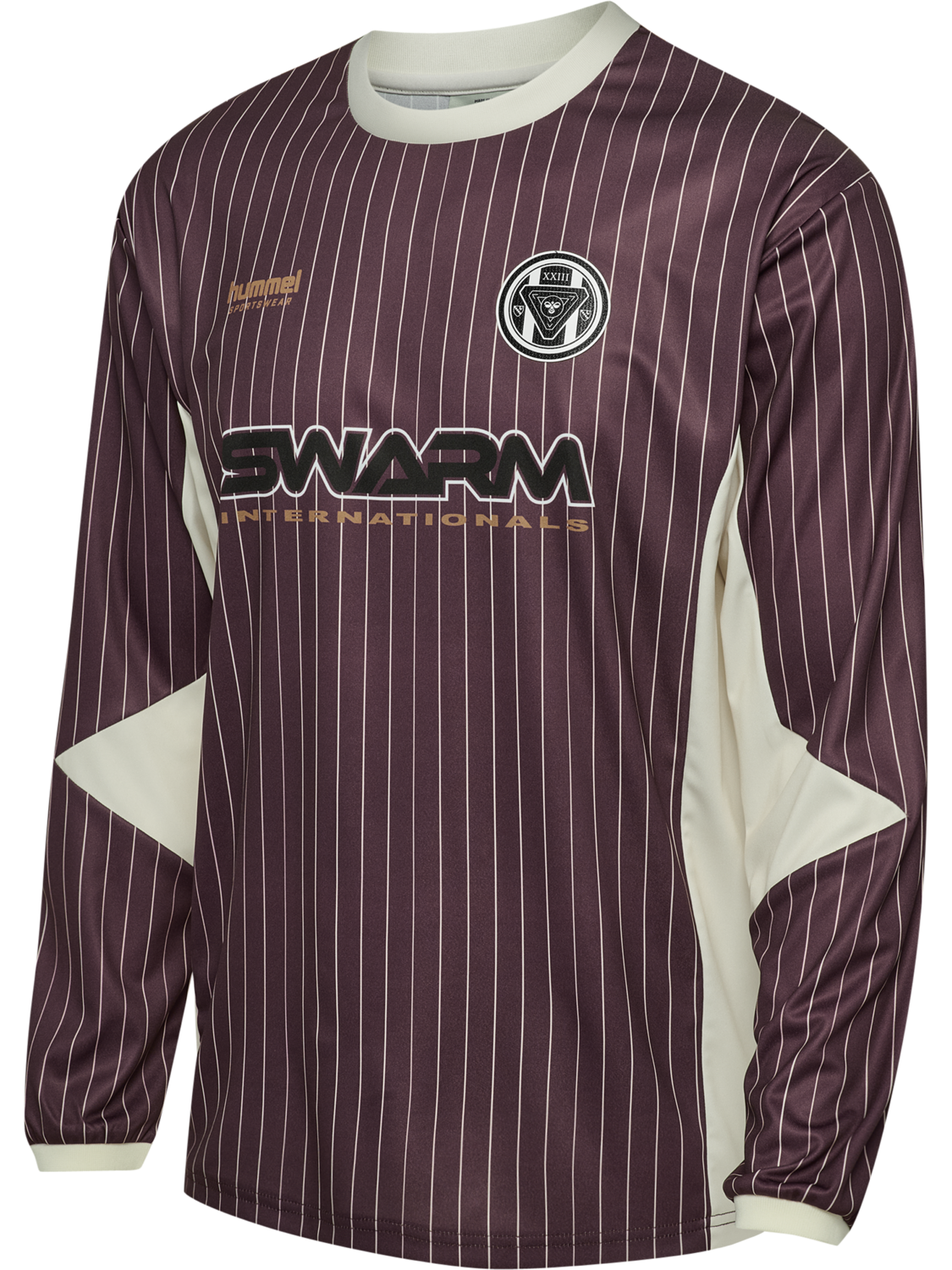 hmlLOOSE JERSEY LS STRIPE TOPSCORER, VINEYARD WINE, packshot