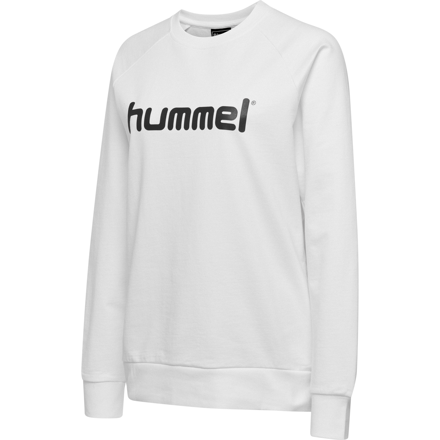 HUMMEL GO COTTON LOGO SWEATSHIRT WOMAN, WHITE, packshot