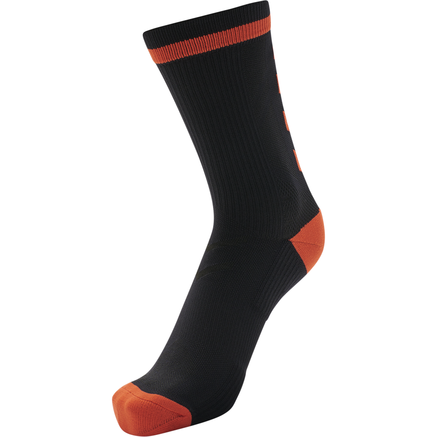 ELITE INDOOR SOCK LOW PA, BLACK/FIESTA, packshot