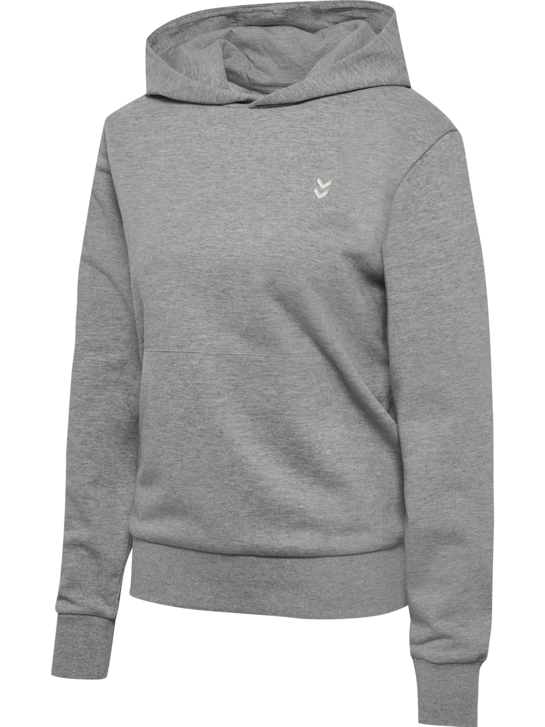 hmlPULSE W SWEAT HOODIE, GREY MELANGE, packshot