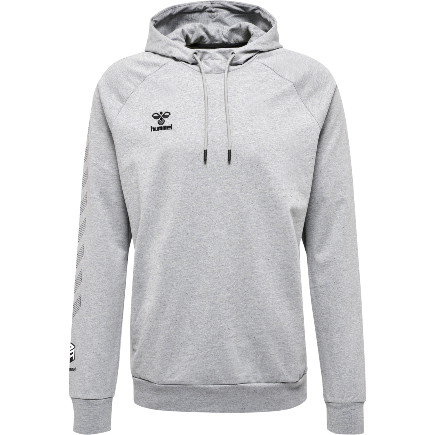 hmlMOVE GRID COTTON HOODIE, GREY MELANGE, packshot