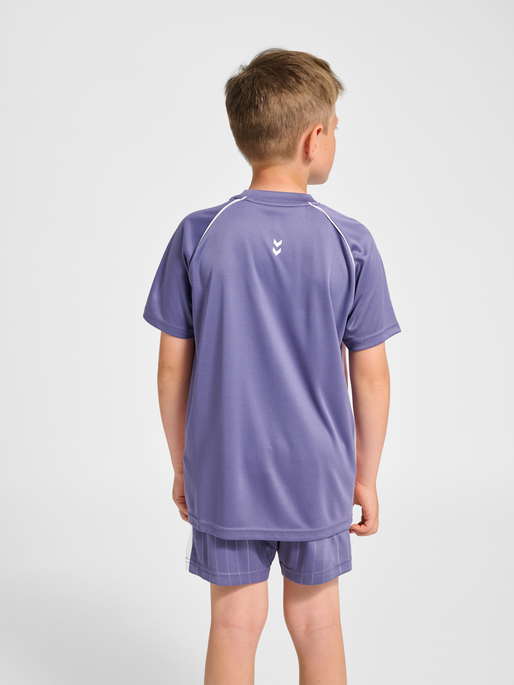 hmlJR GOAL PIPING T-SHIRT S/S, HERON, model