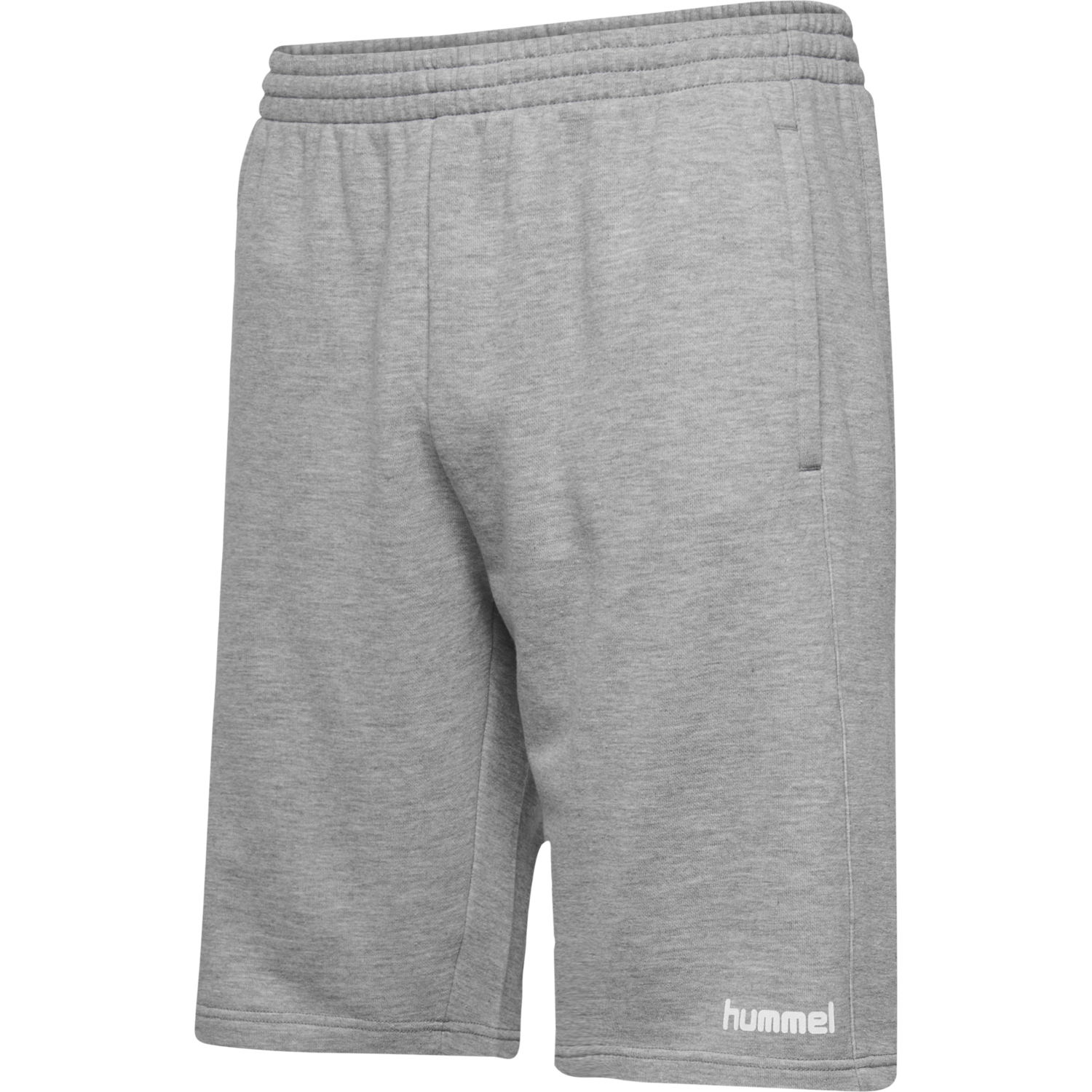 HUMMEL GO KIDS COTTON BERMUDA SHORTS, GREY MELANGE, packshot
