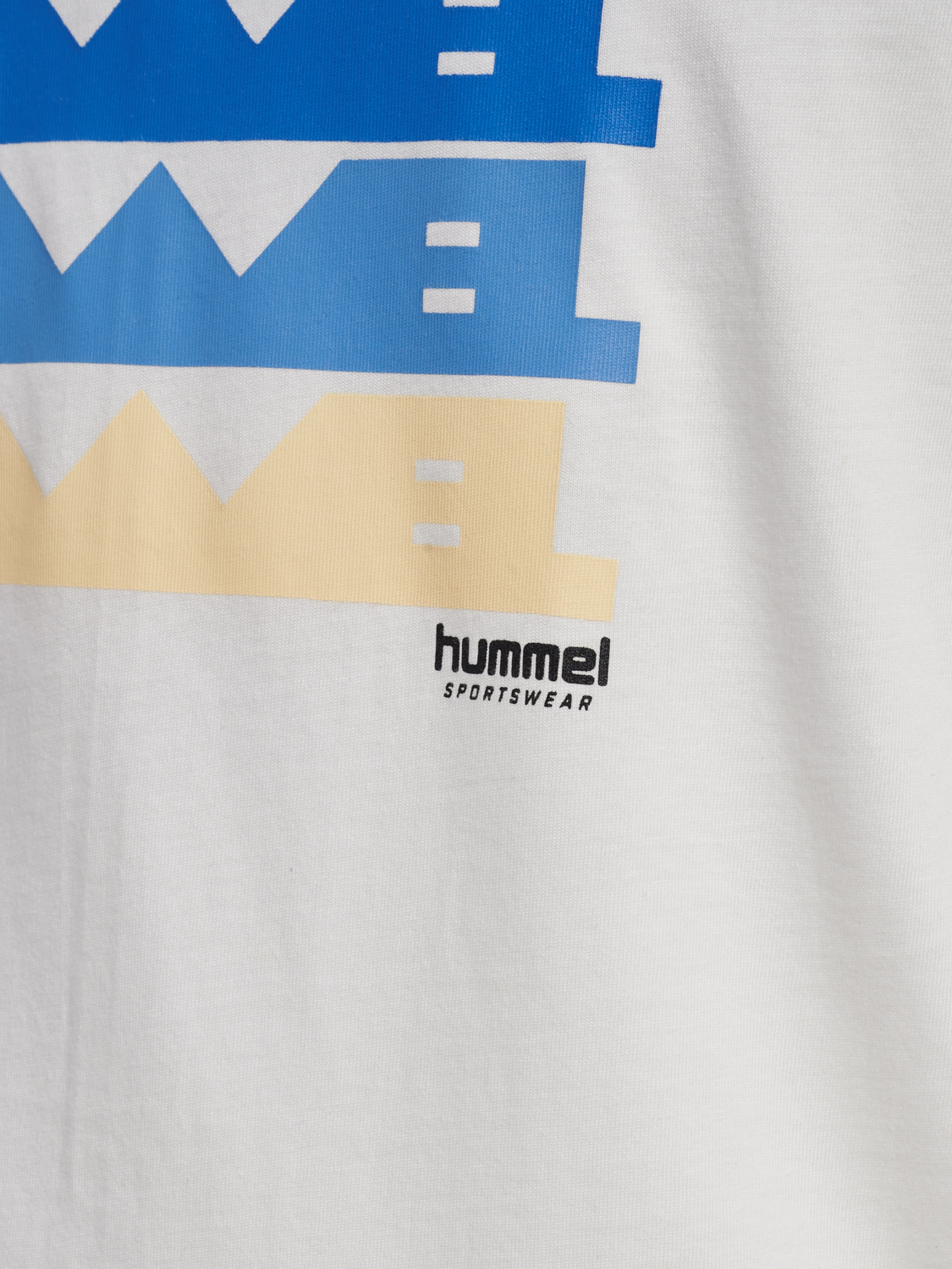 hmlREGULAR GRAPHIC TEE S/S, WHITE/BLUE, packshot