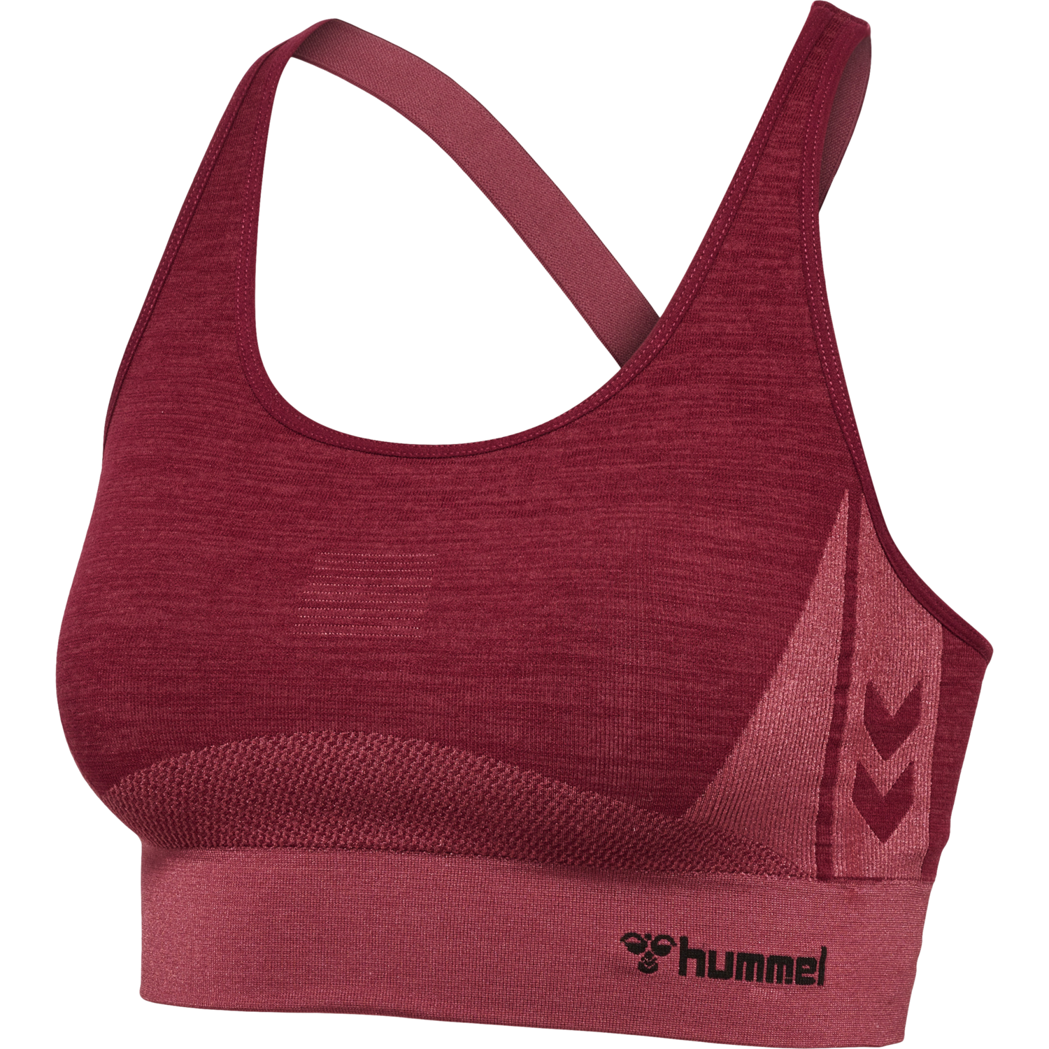 hmlCLEA SEAMLESS  SPORTS TOP, CABERNET/APPLE BUTTER MELANGE, packshot
