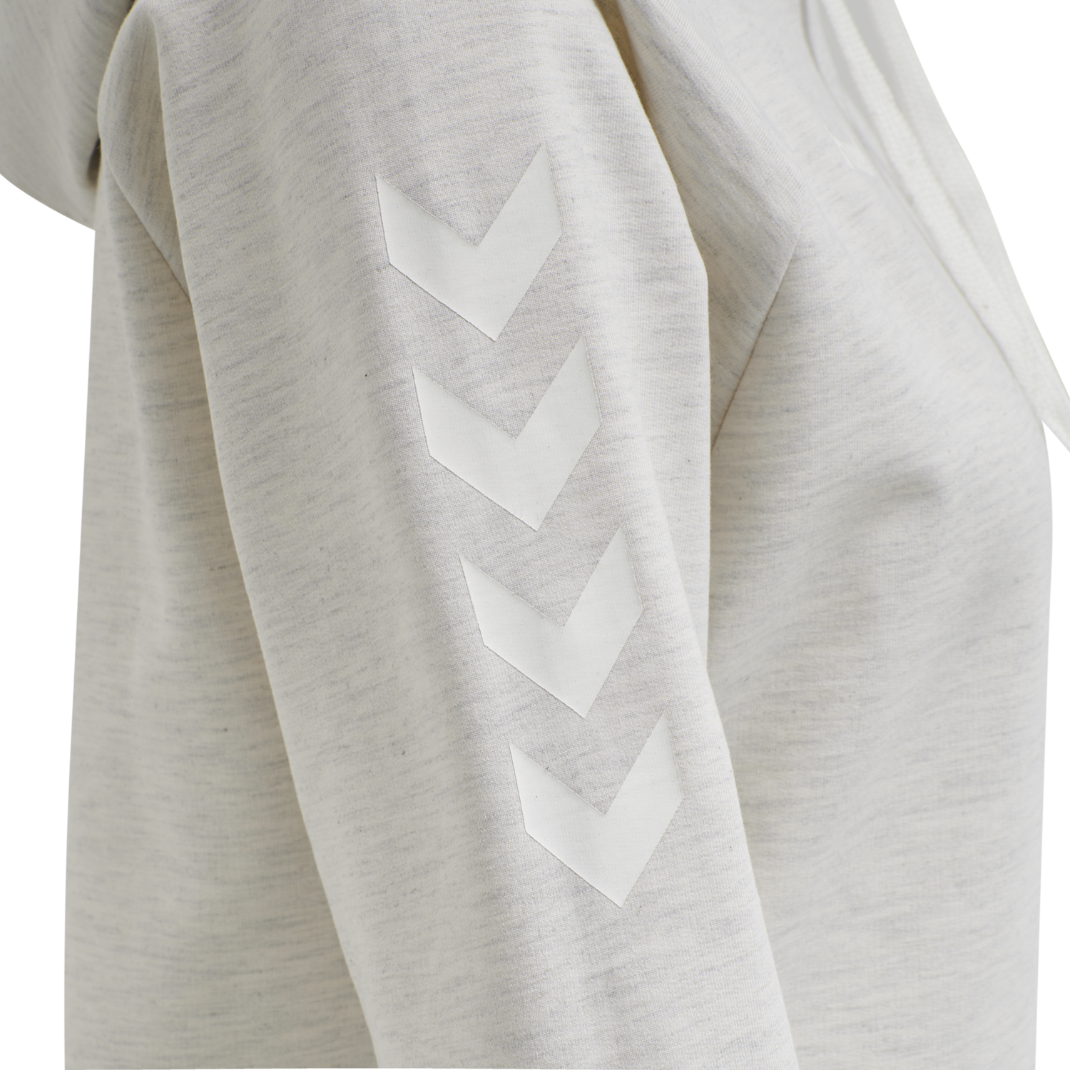 HUMMEL GO COTTON HOODIE WOMAN, EGRET MELANGE, packshot