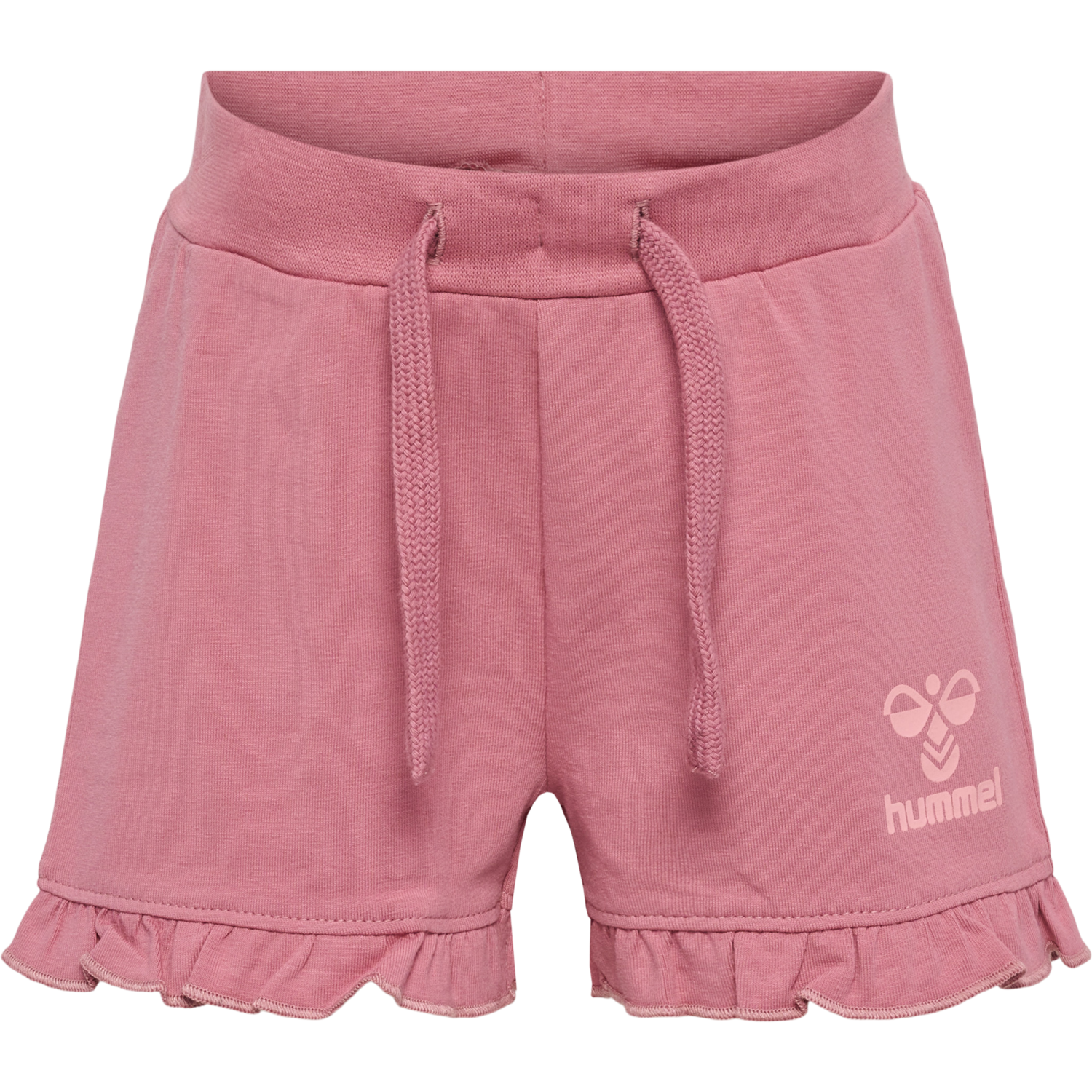 hmlTALYA RUFFLE SHORTS, MESA ROSE, packshot
