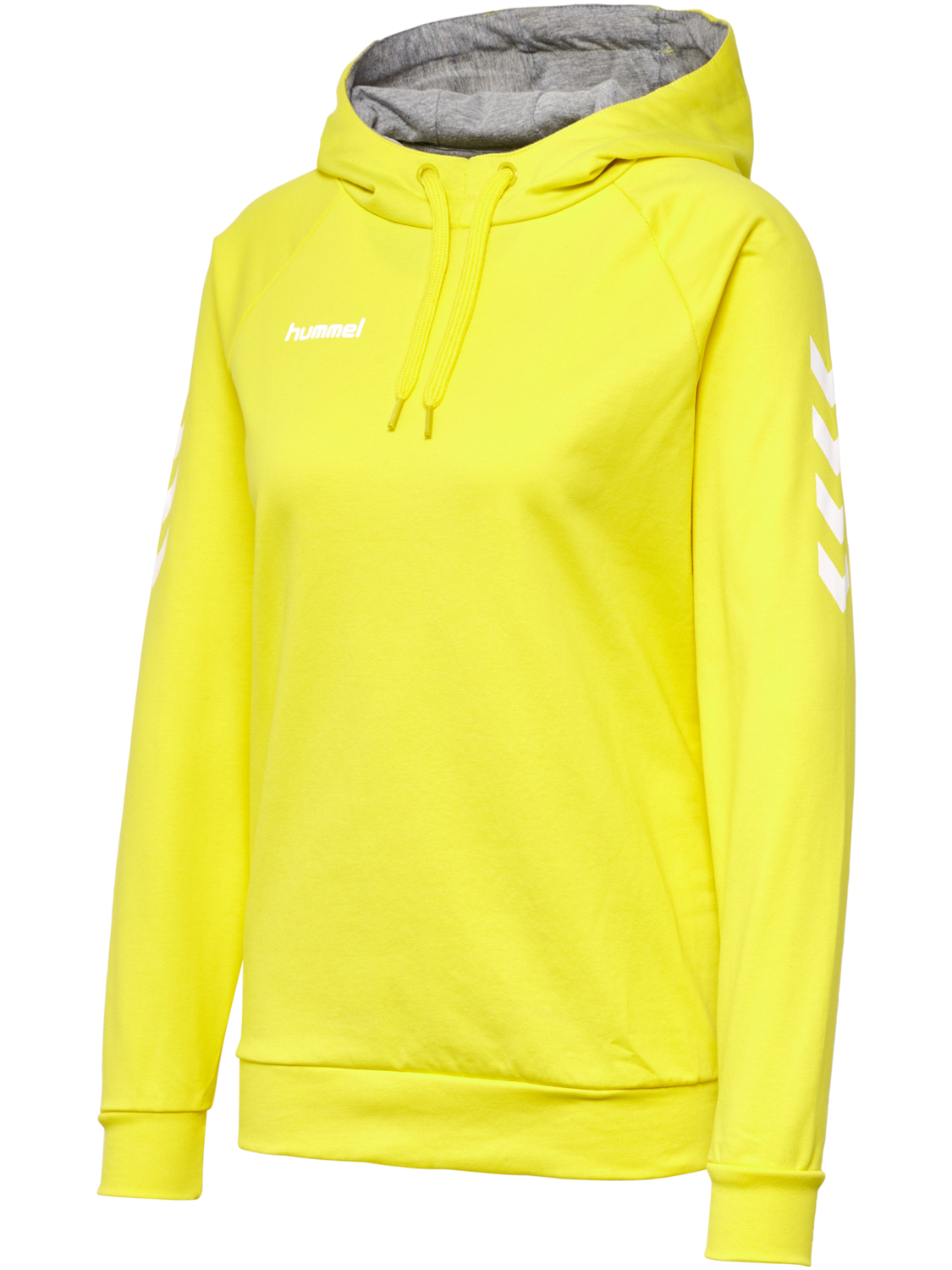 HUMMEL GO COTTON HOODIE WOMAN, BLAZING YELLOW, packshot
