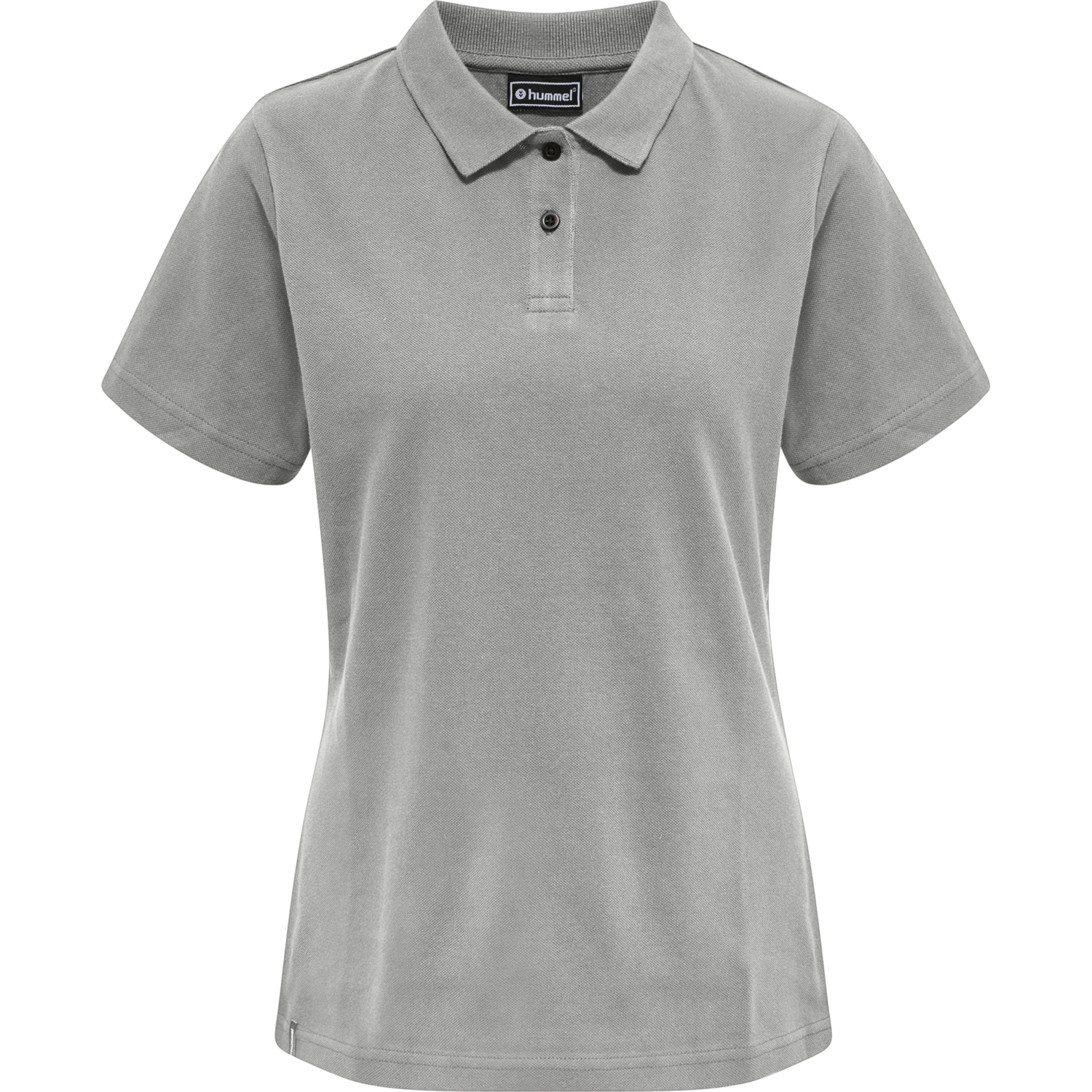 hmlRED STRETCH POLO WOMAN, GREY MELANGE, packshot
