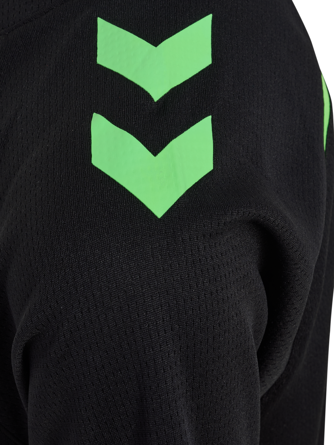 hmlLEAD 2.0 JERSEY S/S KIDS, BLACK/GREEN GECKO, packshot