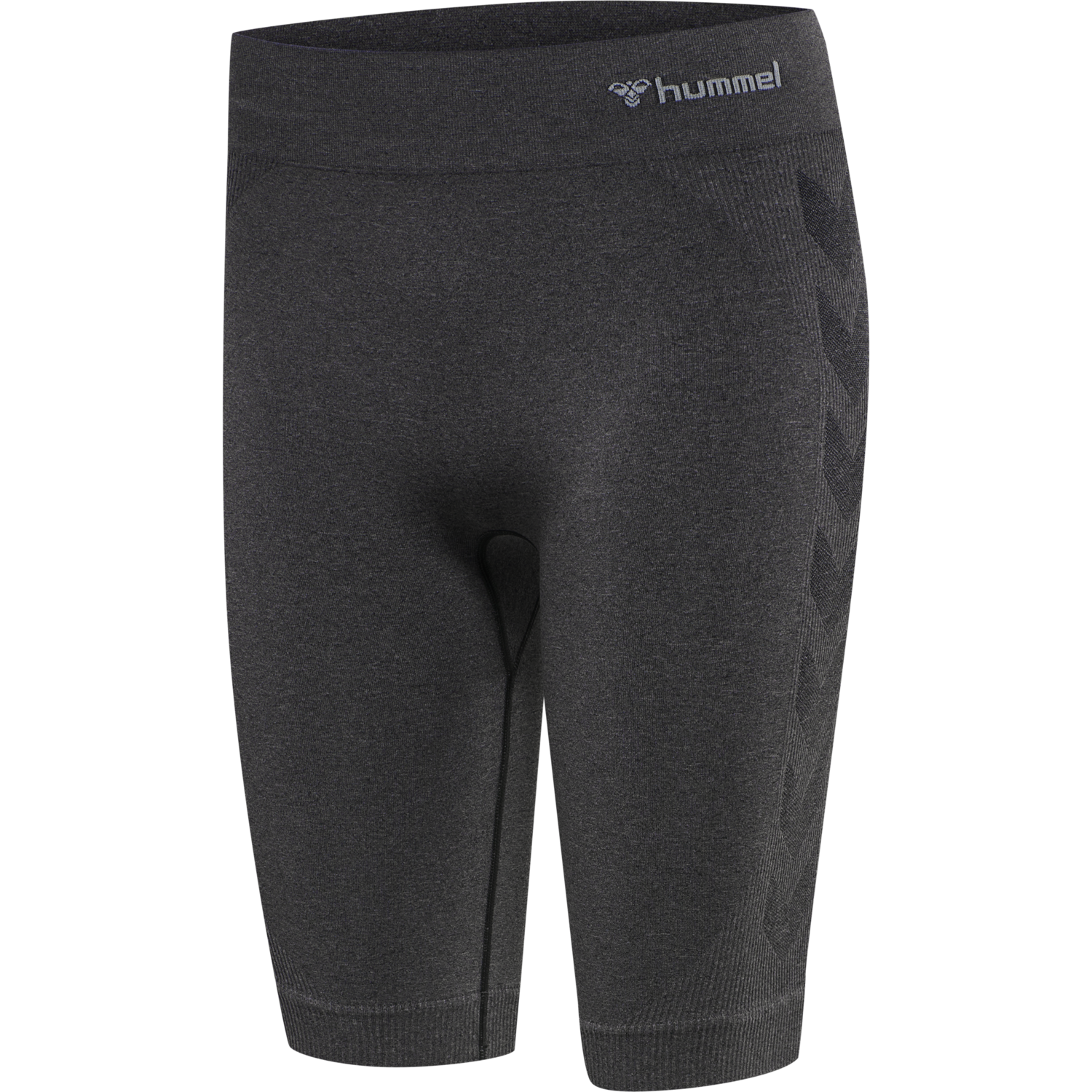 hmlCI SEAMLESS CYCLING SHORTS, BLACK MELANGE, packshot