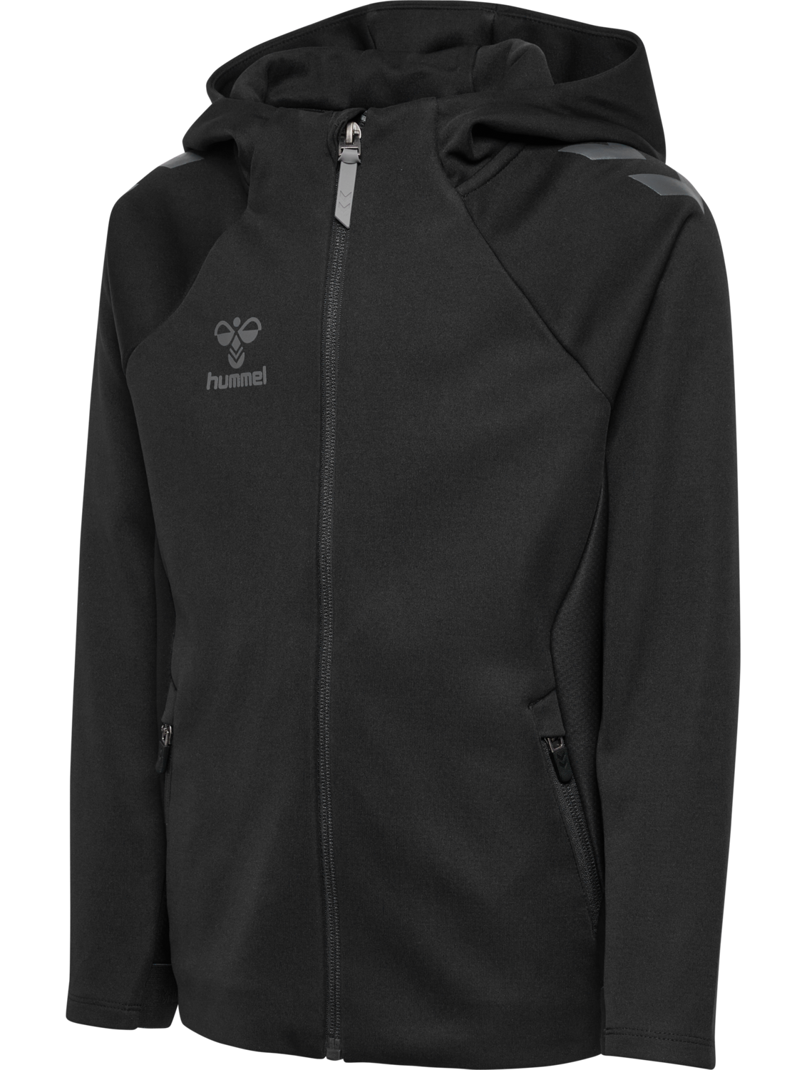hmlCIMA 2.0 ZIP HOODIE KIDS, BLACK, packshot