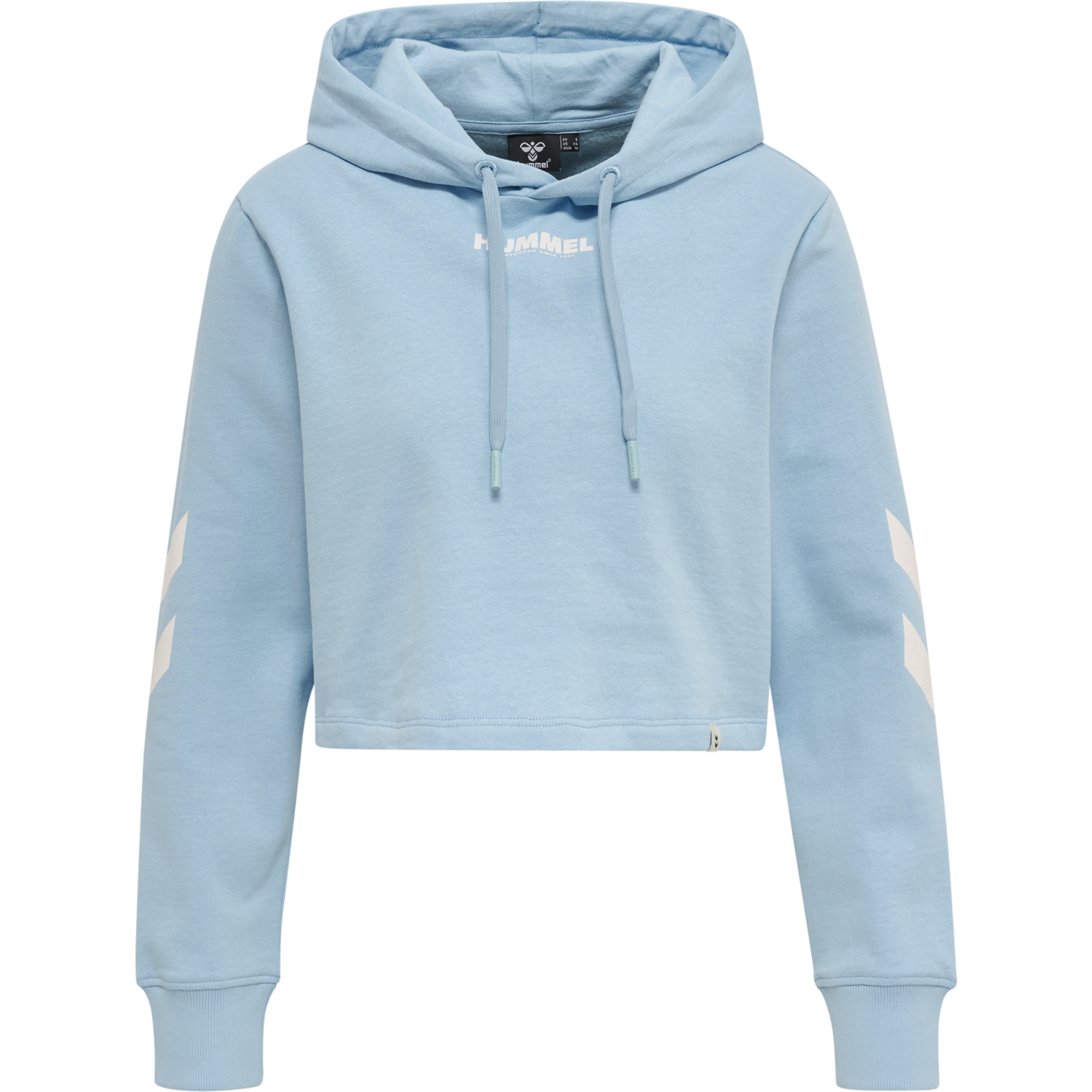 hmlLEGACY WOMAN CROPPED HOODIE, PLACID BLUE, packshot