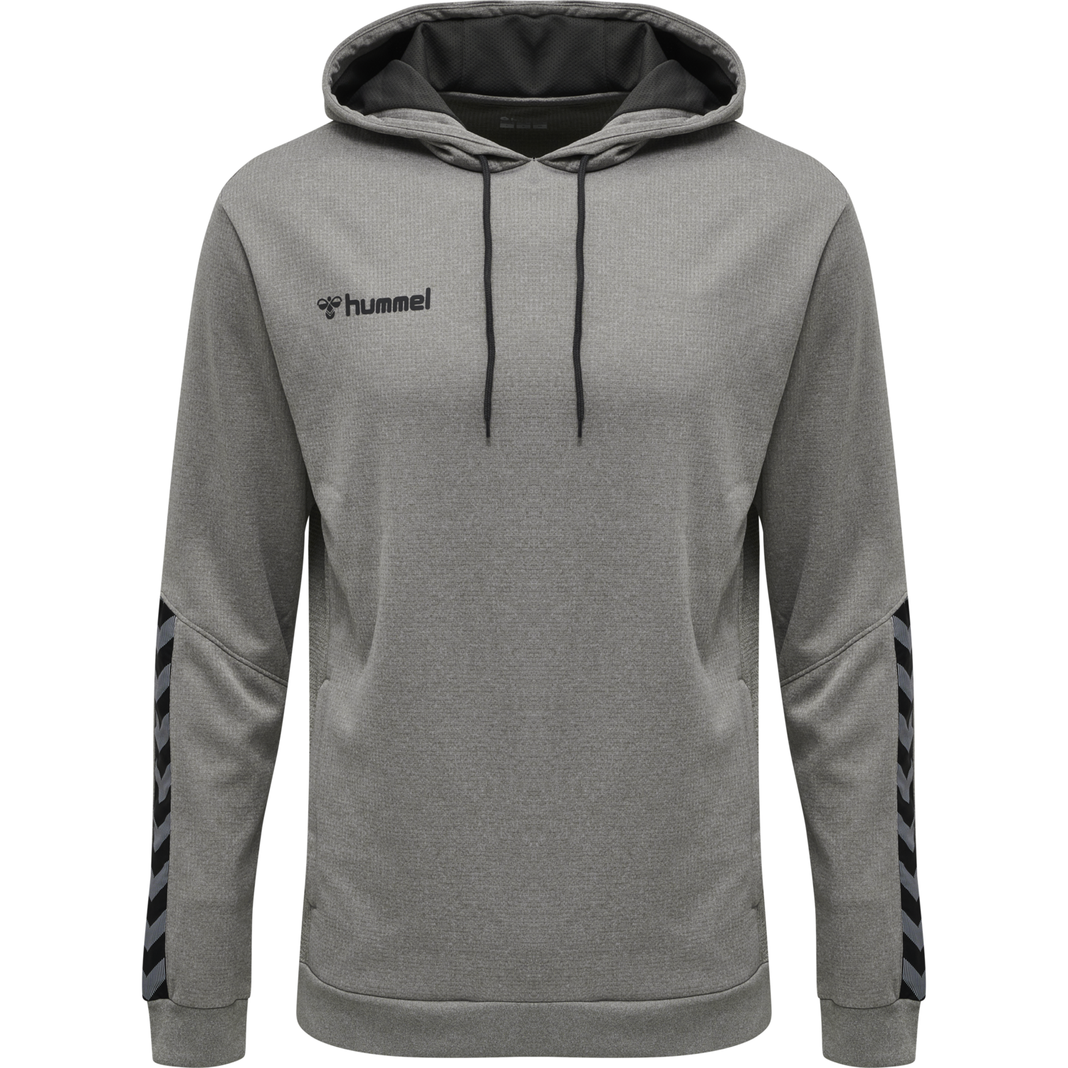 hmlAUTHENTIC POLY HOODIE, GREY MELANGE, packshot