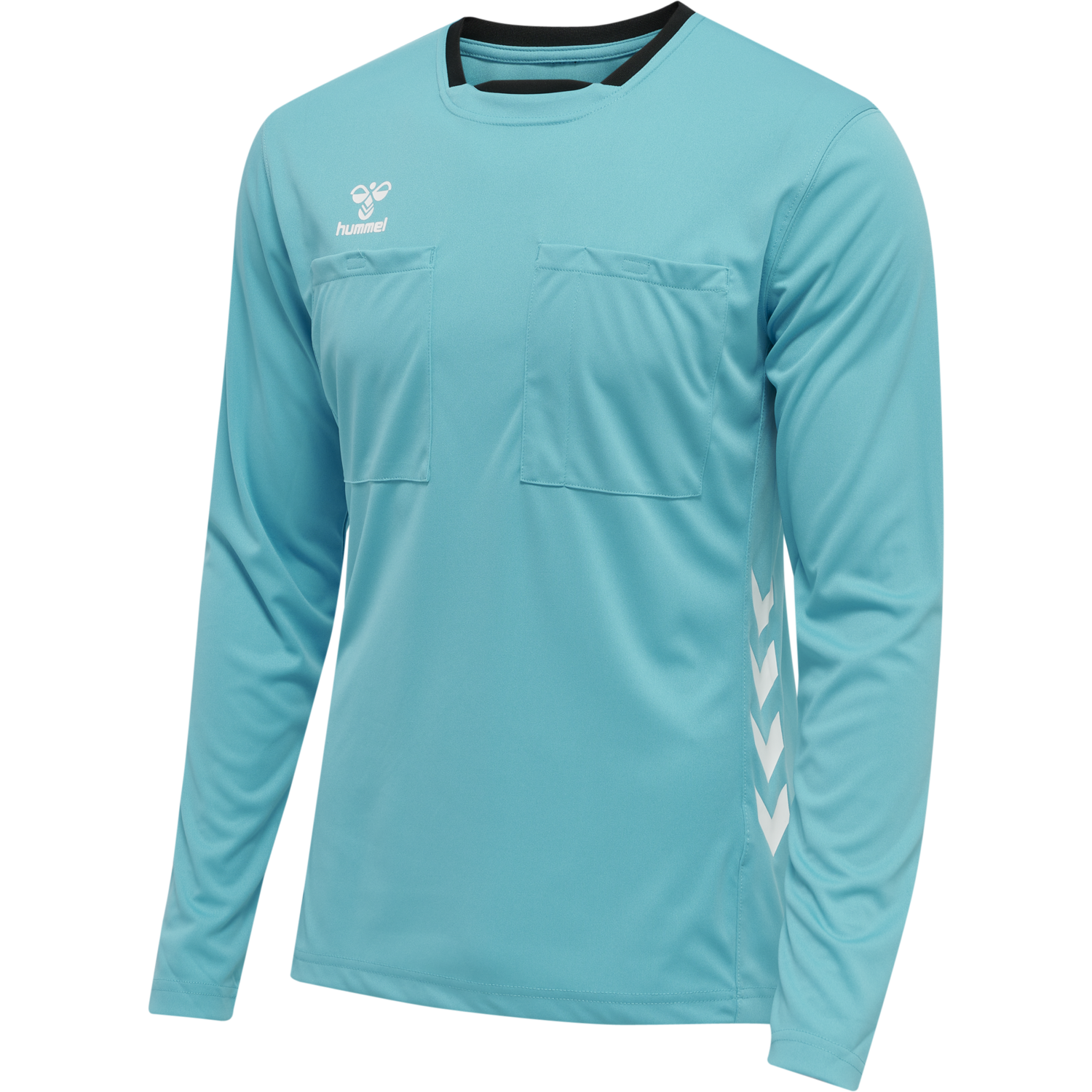 hmlREFEREE CHEVRON JERSEY L/S, SCUBA BLUE, packshot