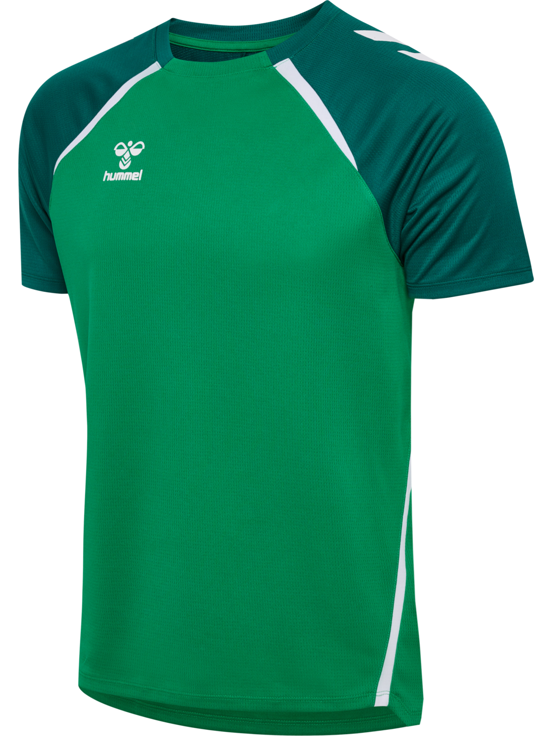 hmlLEAD 2.0 JERSEY S/S, JELLY BEAN/EVERGREEN, packshot