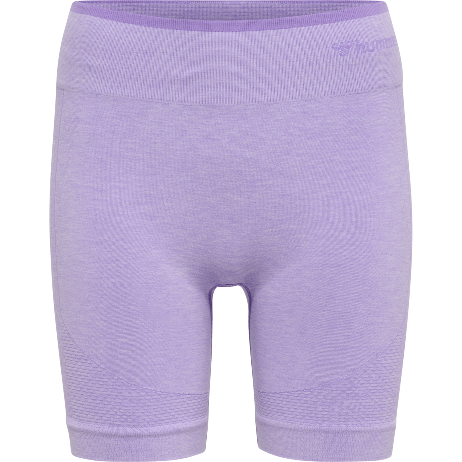 hmlMT UNA SEAMLESS MID WAIST SHORTS, LAVENDER MELANGE, packshot