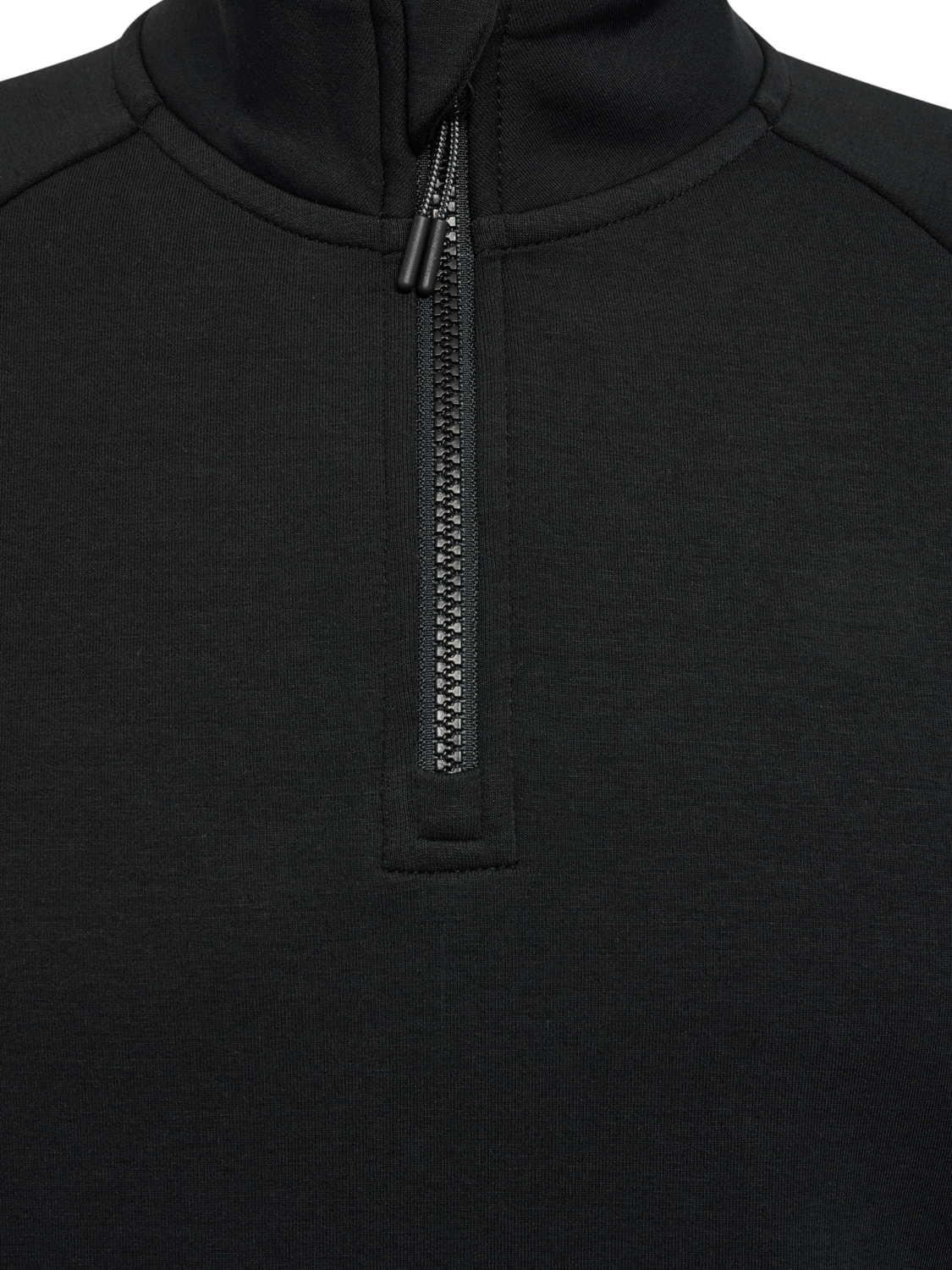 hmlTECH FLEECE HALFZIP, BLACK, packshot