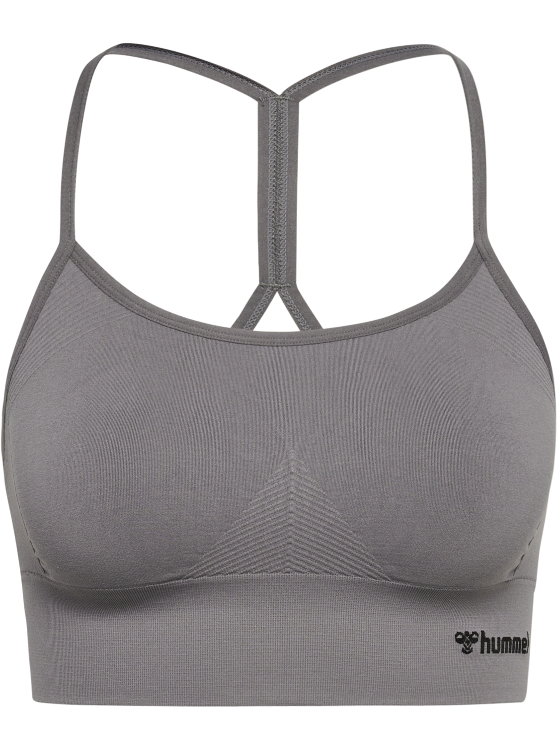 hmlTIFFY SEAMLESS SPORTS TOP, CHARCOAL GRAY, packshot