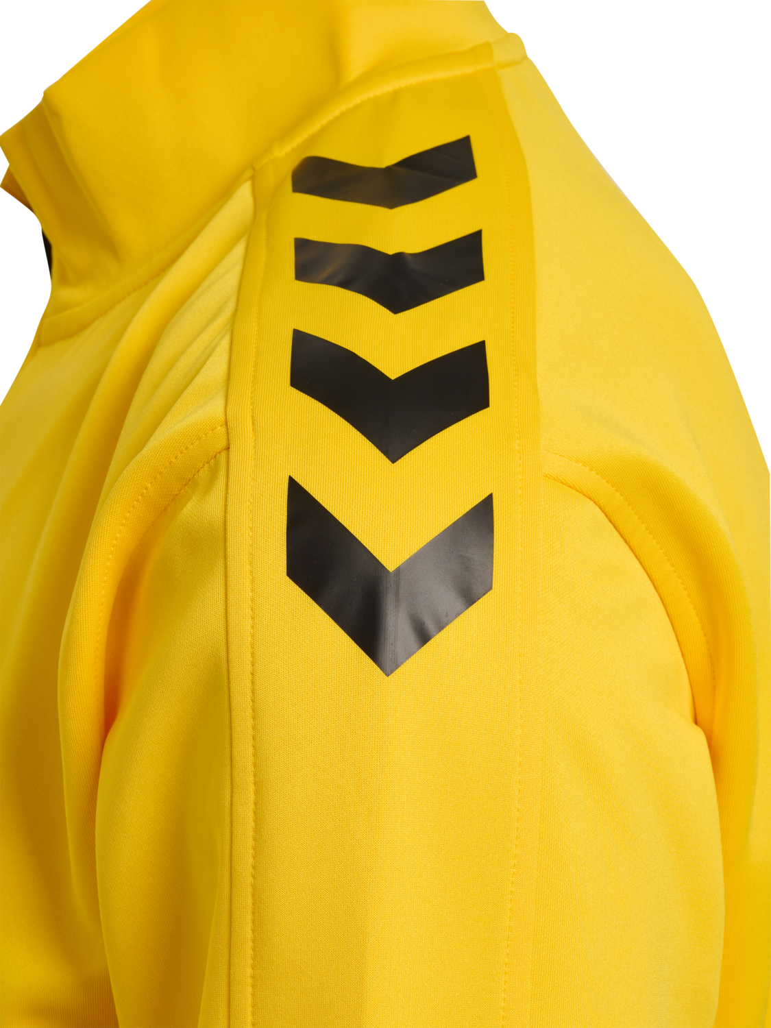 hmlCORE XK POLY ZIP SWEAT, SPORTS YELLOW, packshot