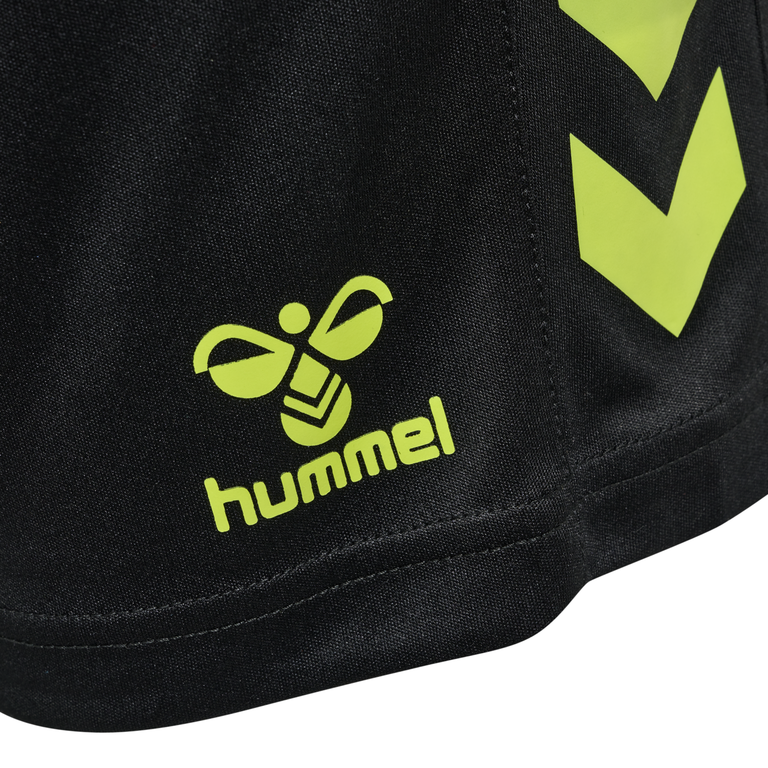 hmlCORE XK POLY SHORTS KIDS, BLACK/LIME POPSICLE, packshot