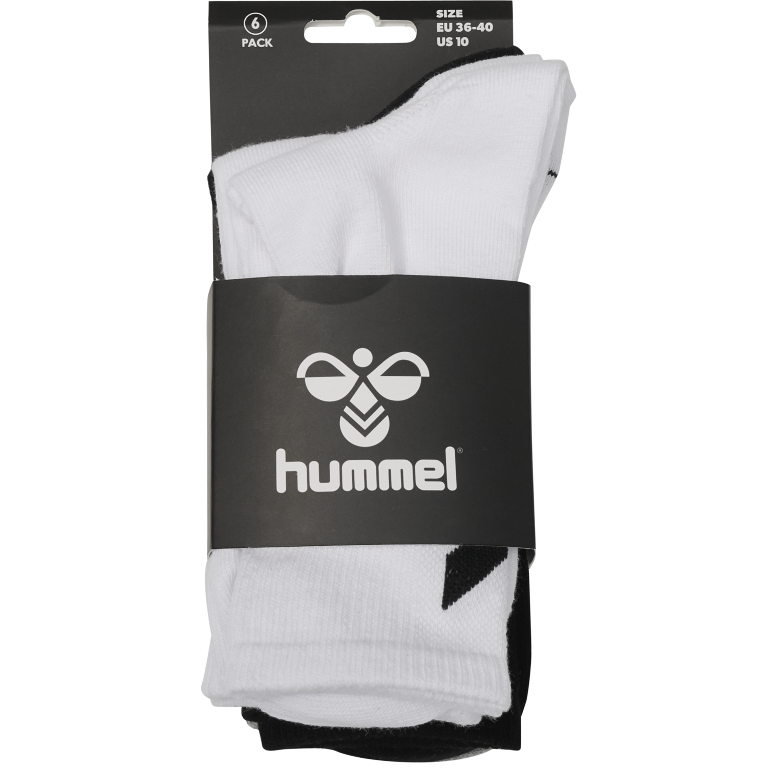 hmlCHEVRON 6-PACK SOCKS, BLACK/WHITE/GREY, packshot
