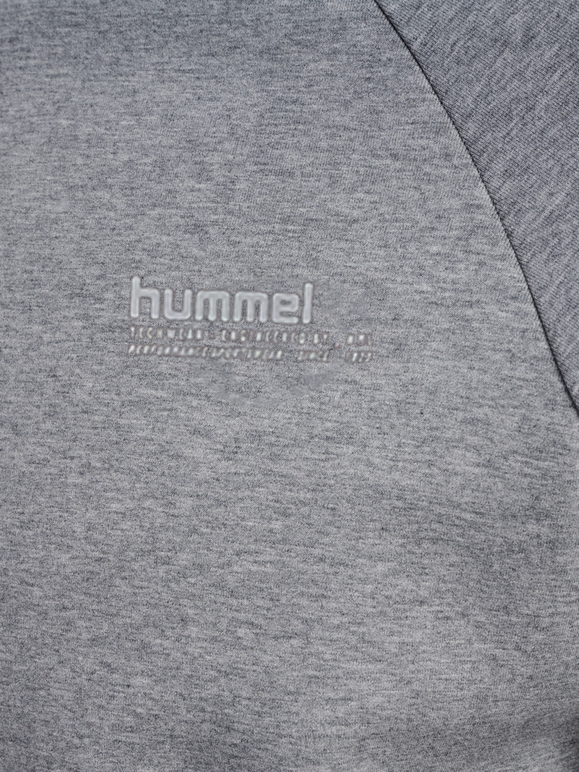 hmlTECH FLEECE REGULAR CREW, GREY MELANGE, packshot