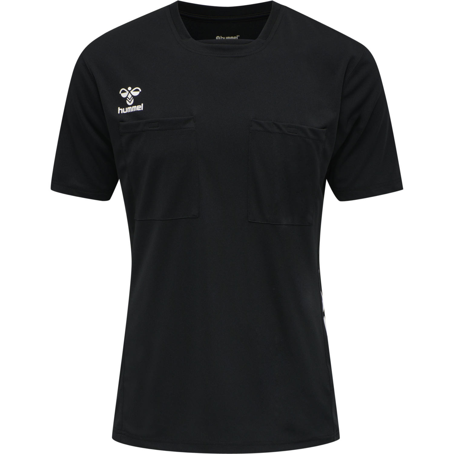 hmlREFEREE CHEVRON JERSEY S/S, BLACK, packshot