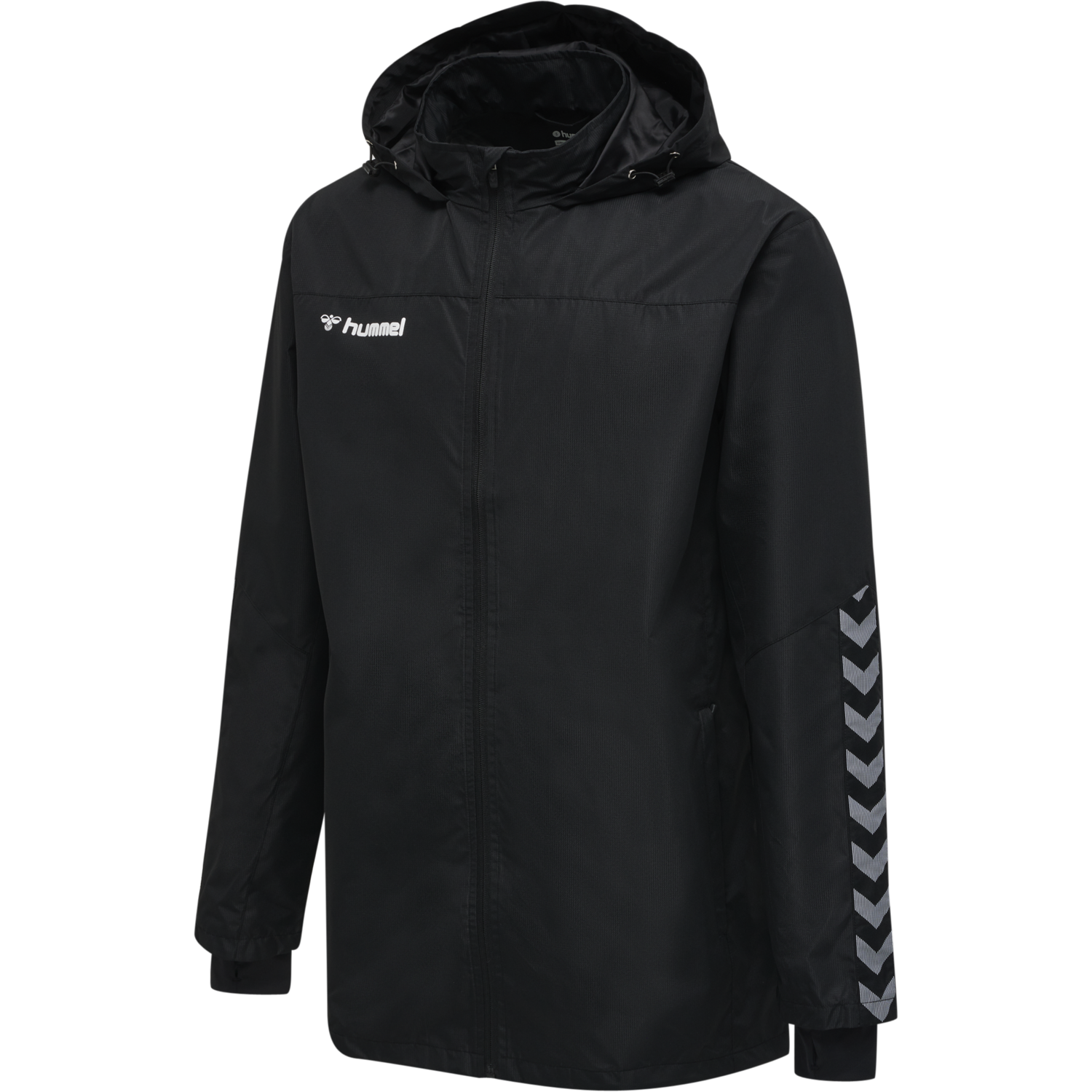 hmlAUTHENTIC ALL-WEATHER JACKET, BLACK/WHITE, packshot