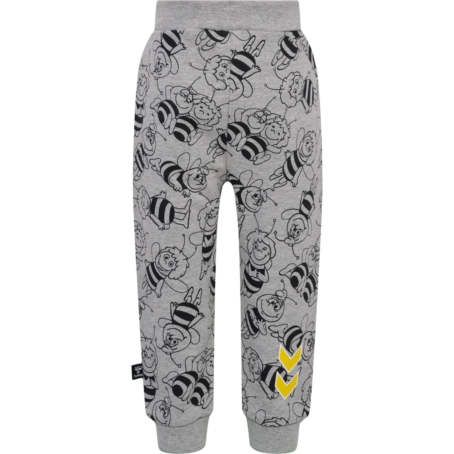 hmlMAYA AOP CREWSUIT, GREY MELANGE, packshot