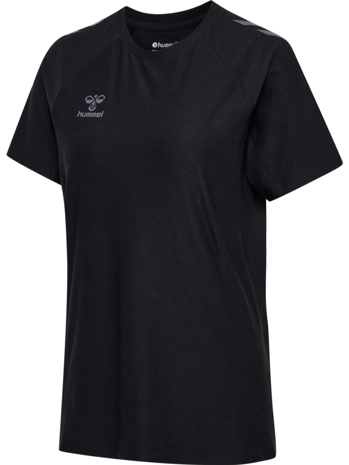 hmlCIMA 2.0 JERSEY S/S WOMAN, BLACK MELANGE, packshot