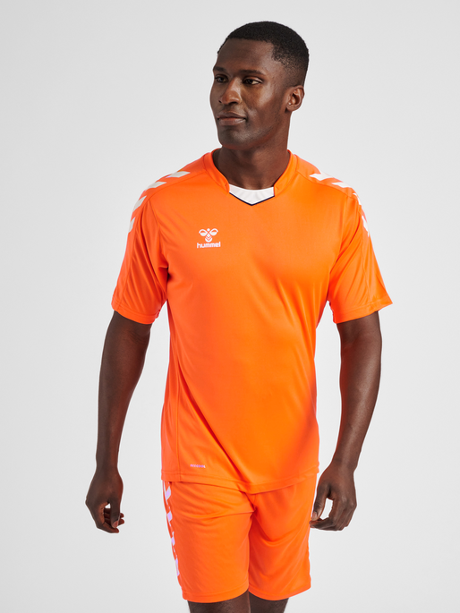 hmlCORE XK POLY JERSEY S/S, ORANGE TIGER, model