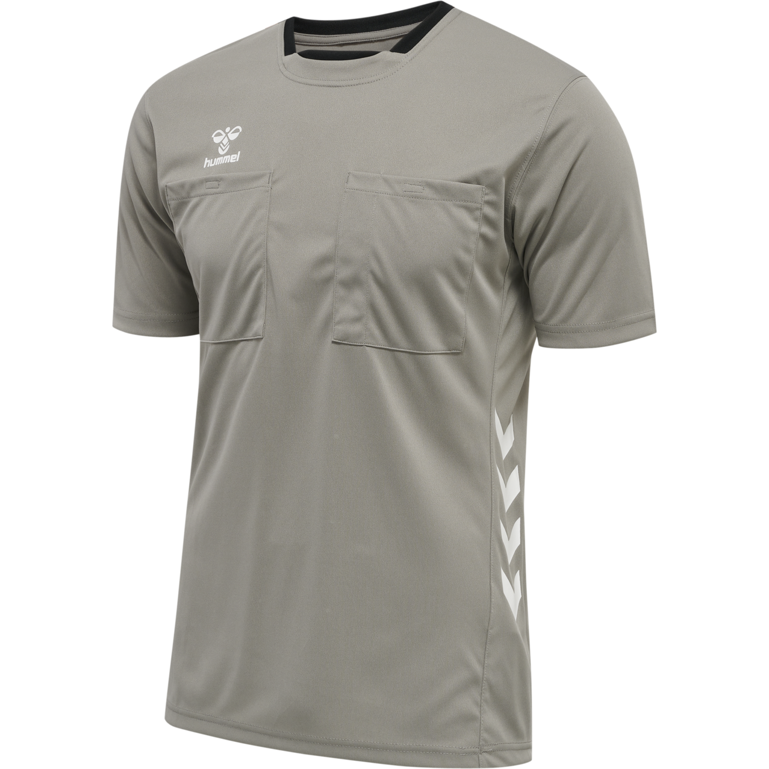 hmlREFEREE CHEVRON JERSEY S/S, STEEPLE GRAY, packshot