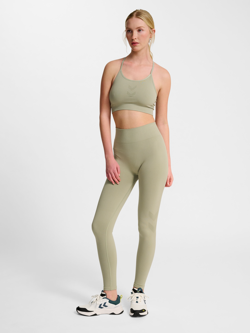 hmlHIIT SEAMLESS HIGH WAIST TIGHTS, SEAGRASS, model