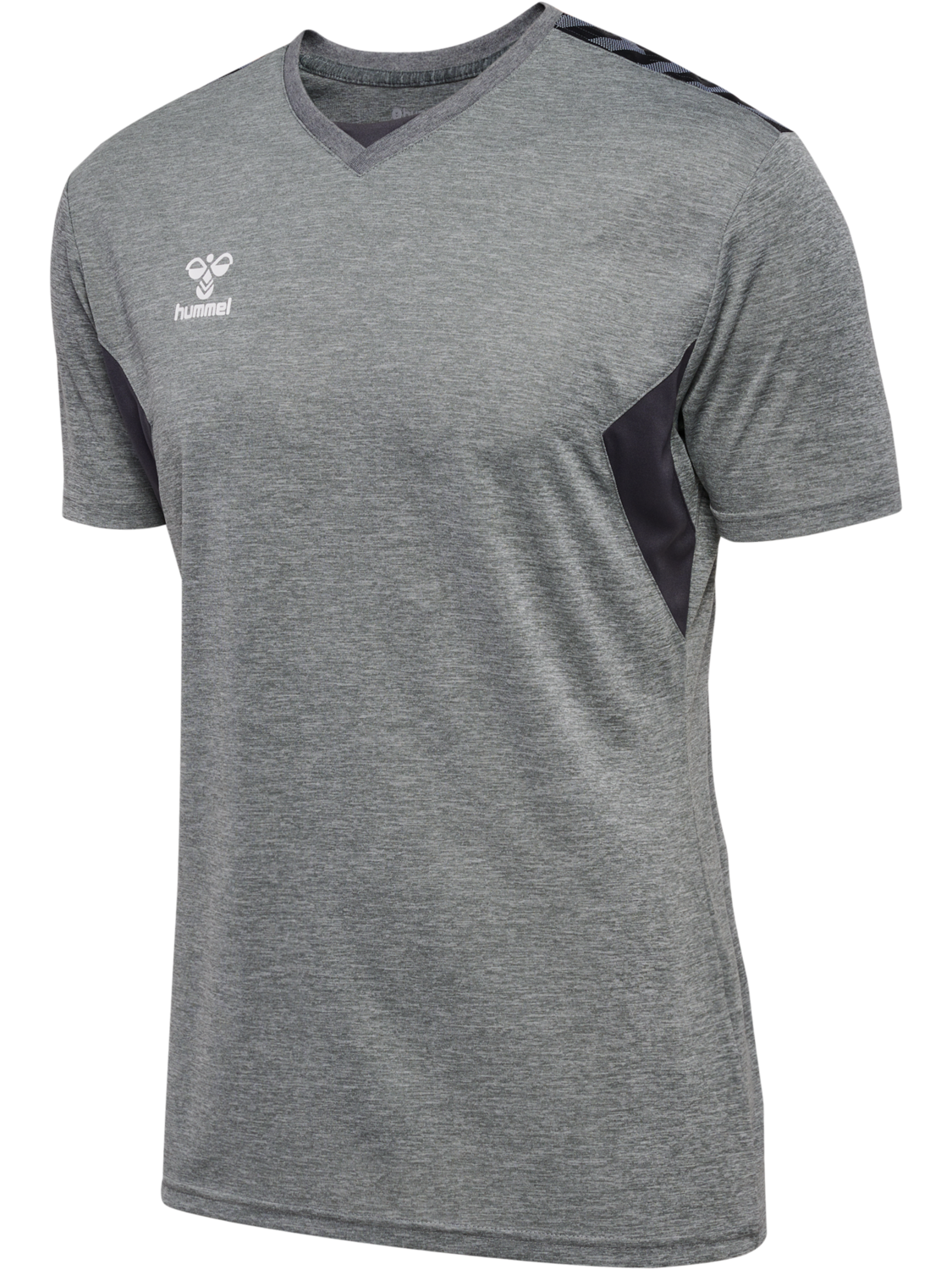 hmlAUTHENTIC PL JERSEY S/S, GREY MELANGE, packshot